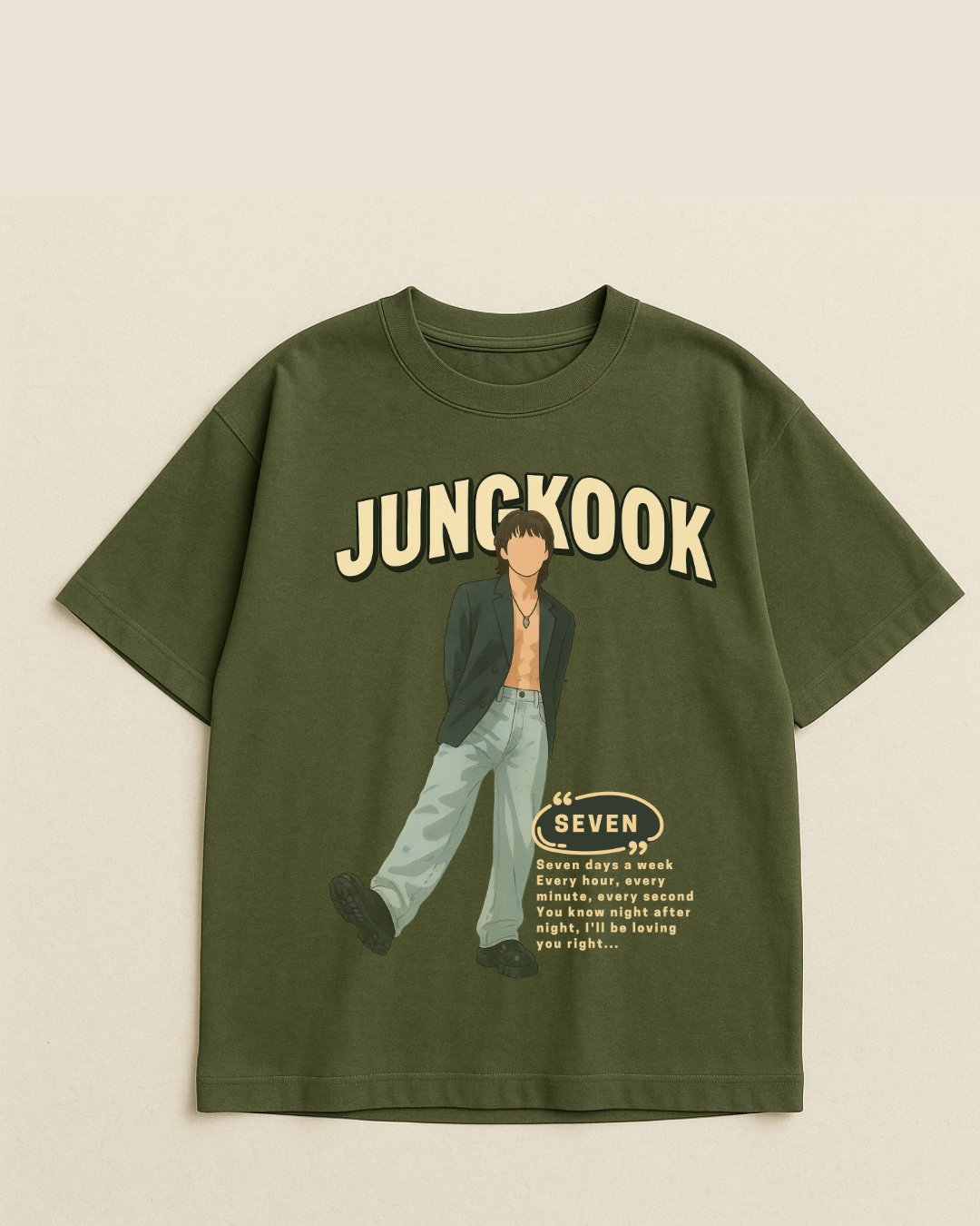Jungkook Golden Premium Oversized Tee