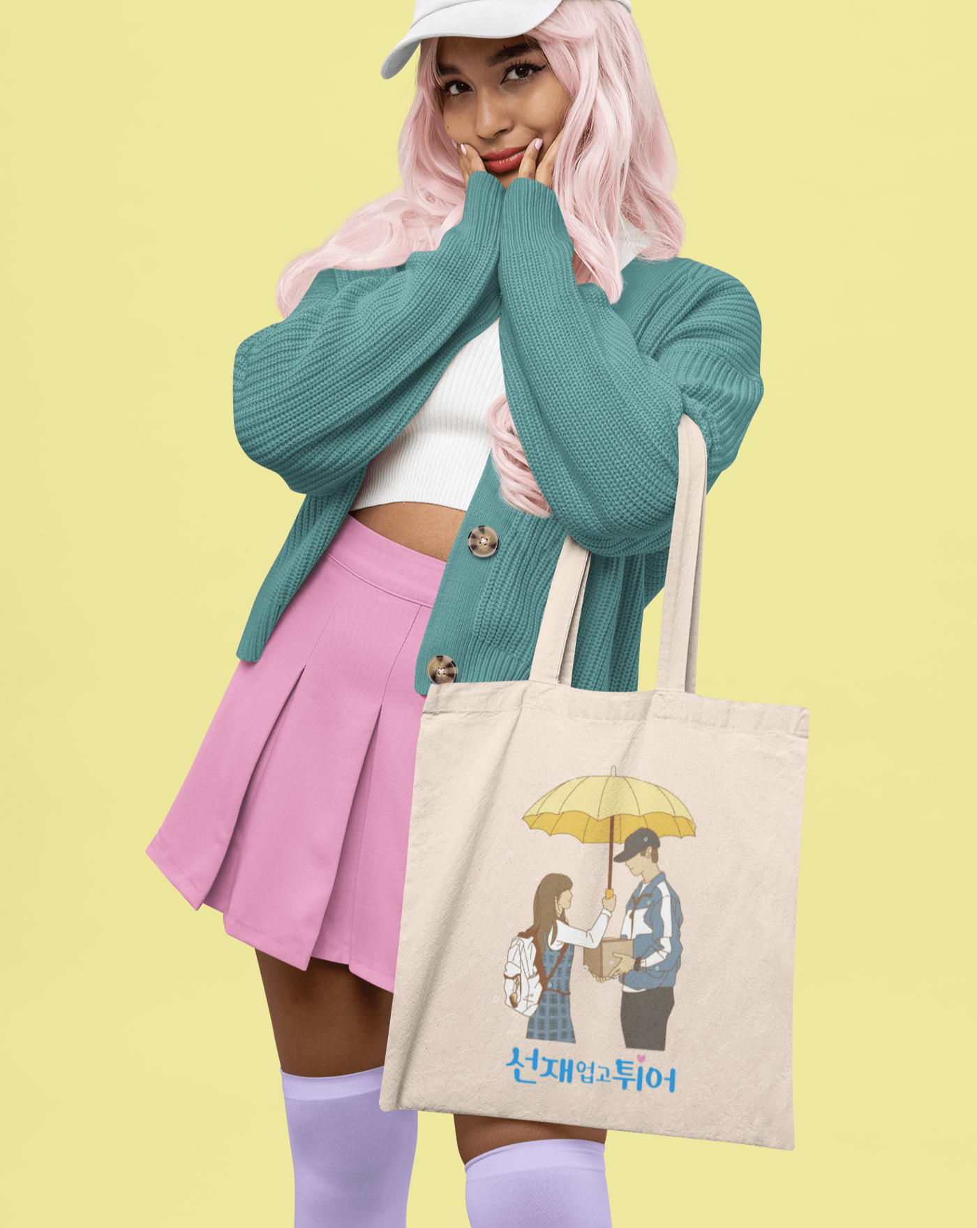 'On my way to kidnap Sun Jae' Lovely Runner Tote Bag - Koral Dusk