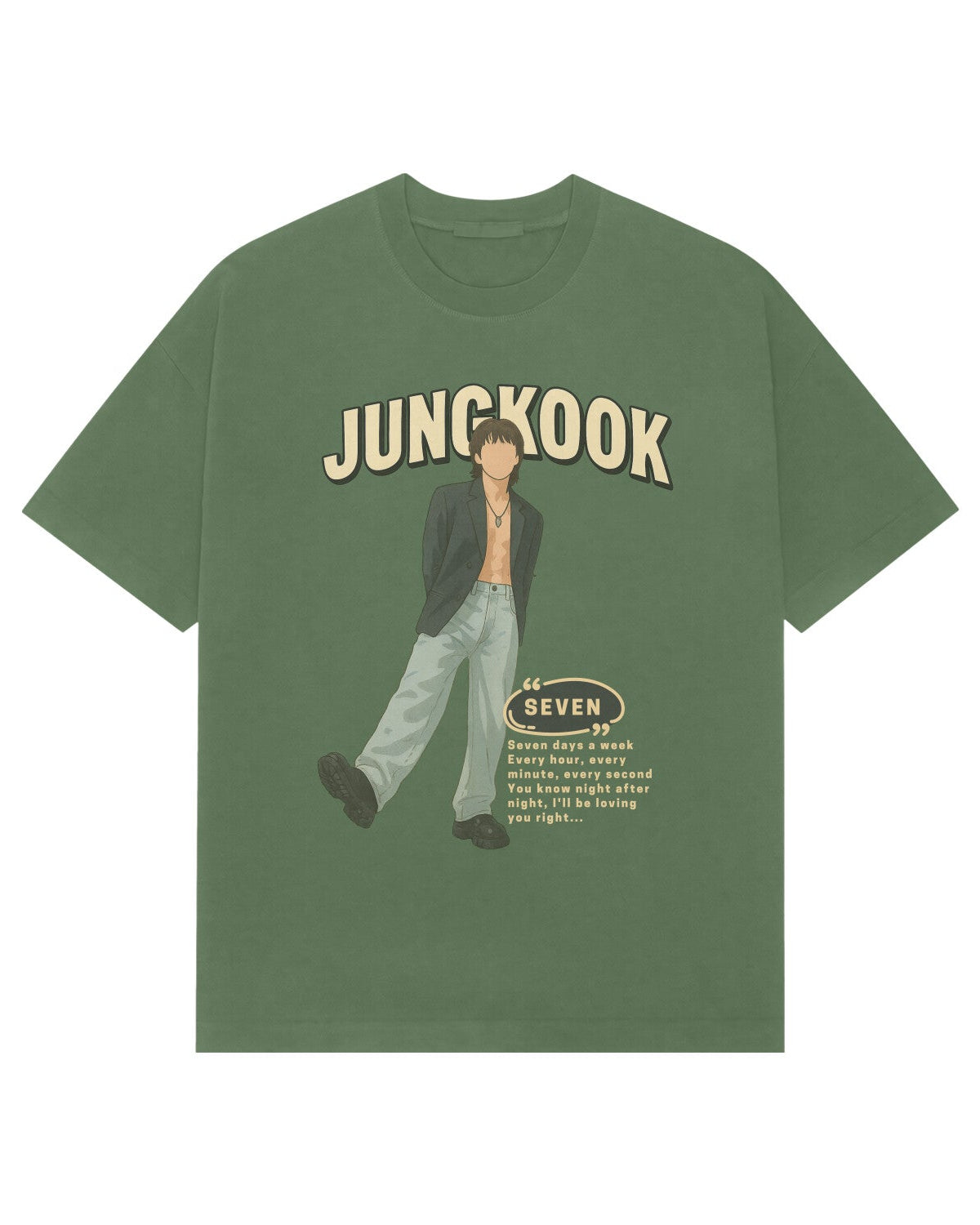 Jungkook Golden Premium Oversized Tee