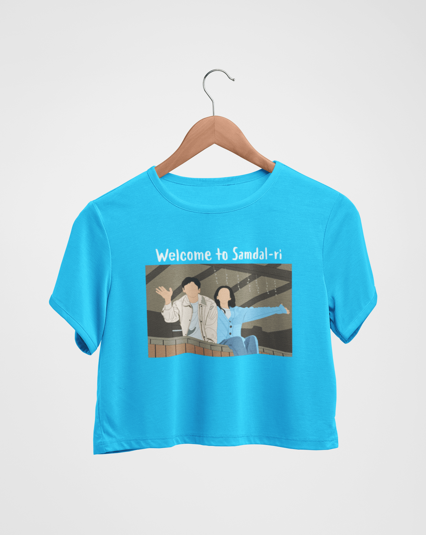 Welcome To Samdal-ri Essentials Crop T-shirt - Koral Dusk