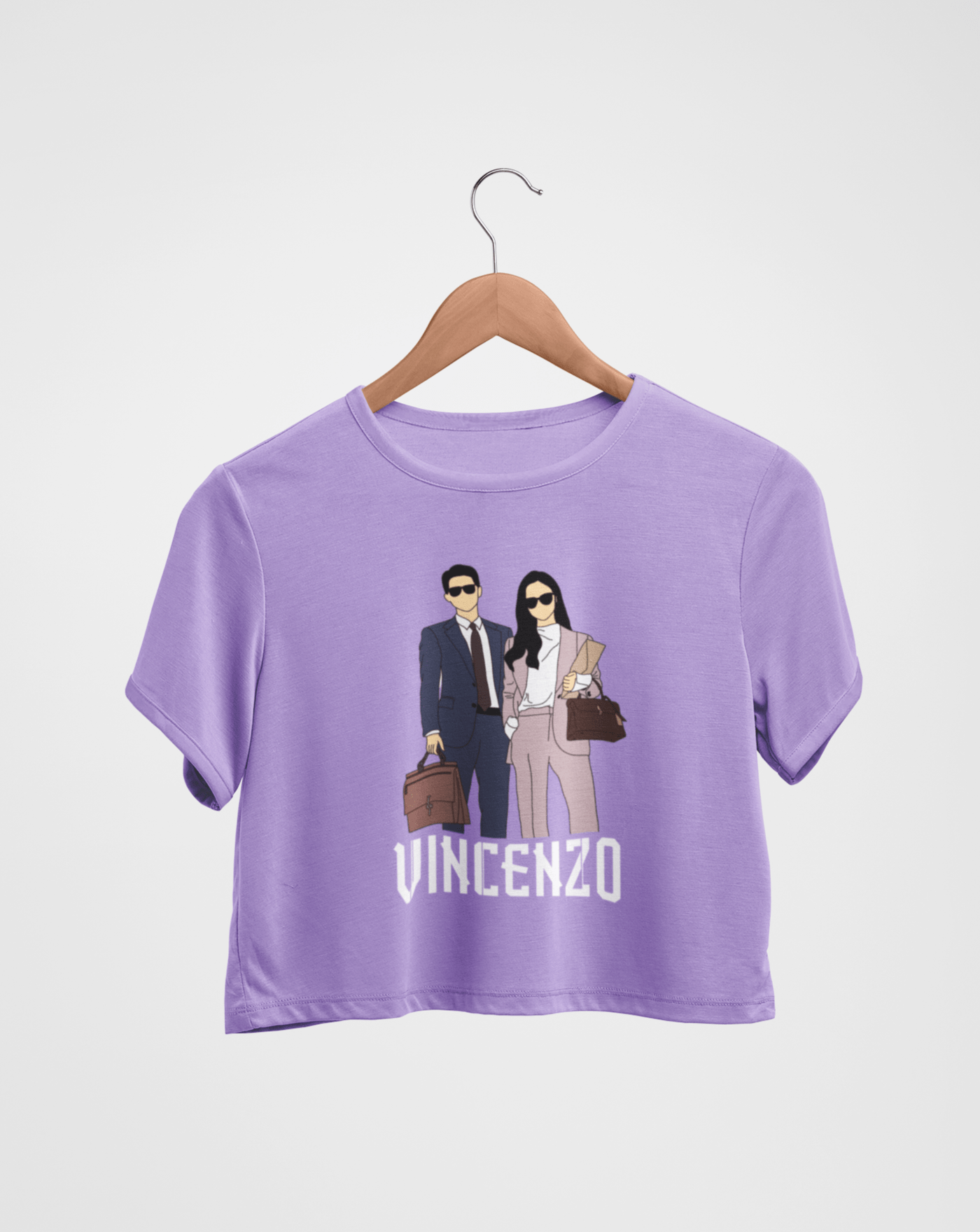 Vincenzo K-drama Crop T-shirt - Koral Dusk