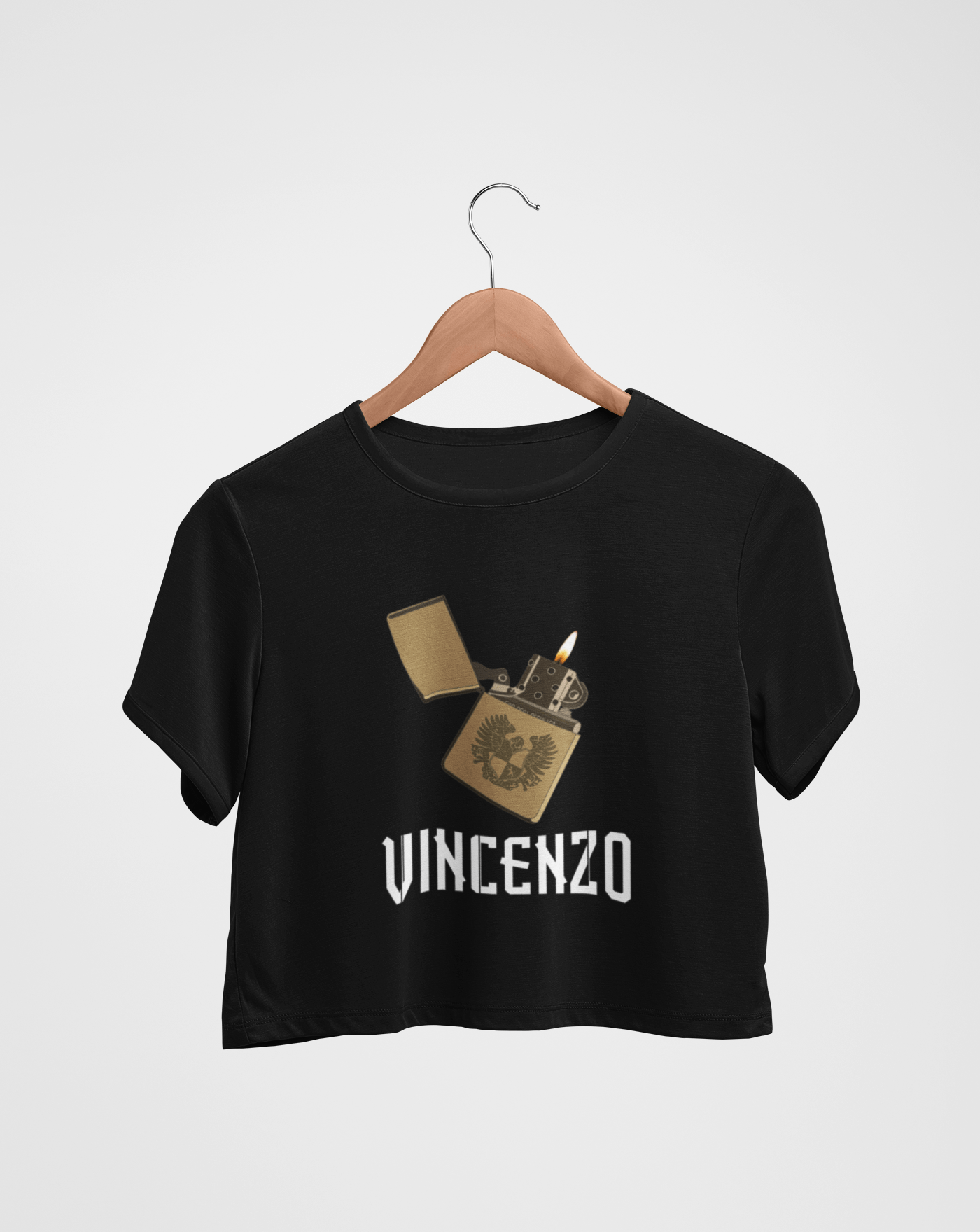 Vincenzo Cassano Crop T-shirt - Koral Dusk
