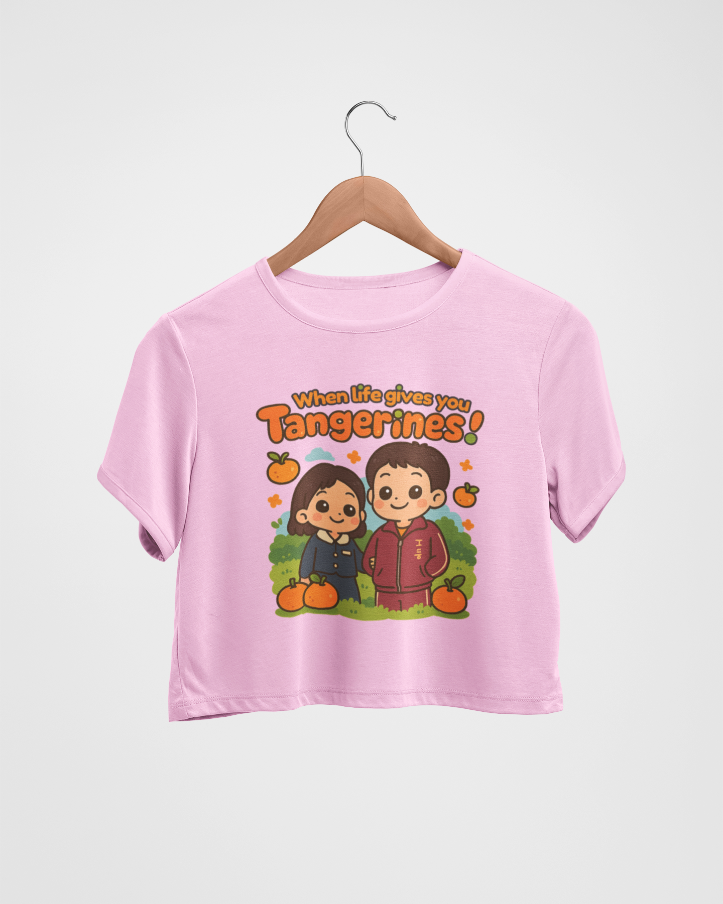 When Life Gives You Tangerines ๐ Crop T-shirt