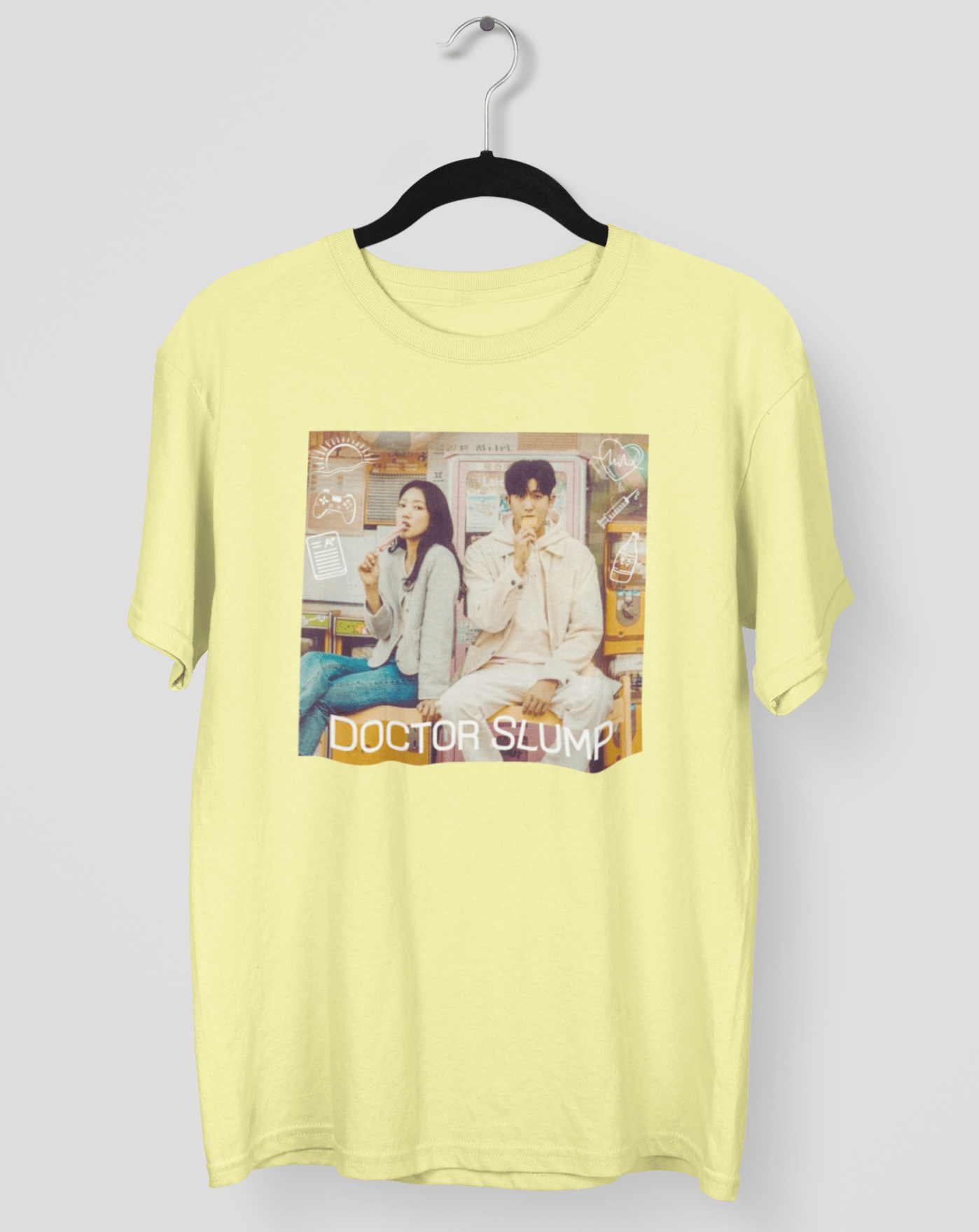 Doctor Slump Real Scene Doodle T-shirt - Koral Dusk