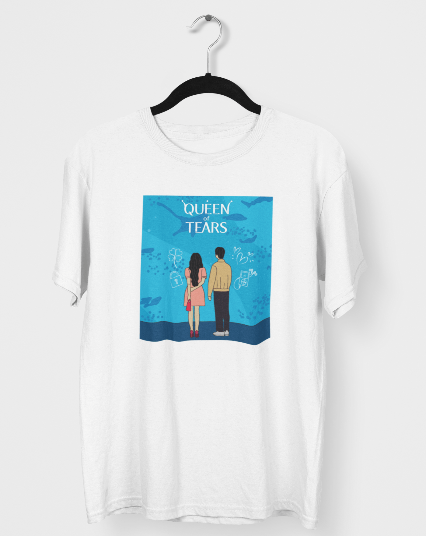 Queen Of Tears Aquarium Date T-shirt - Koral Dusk