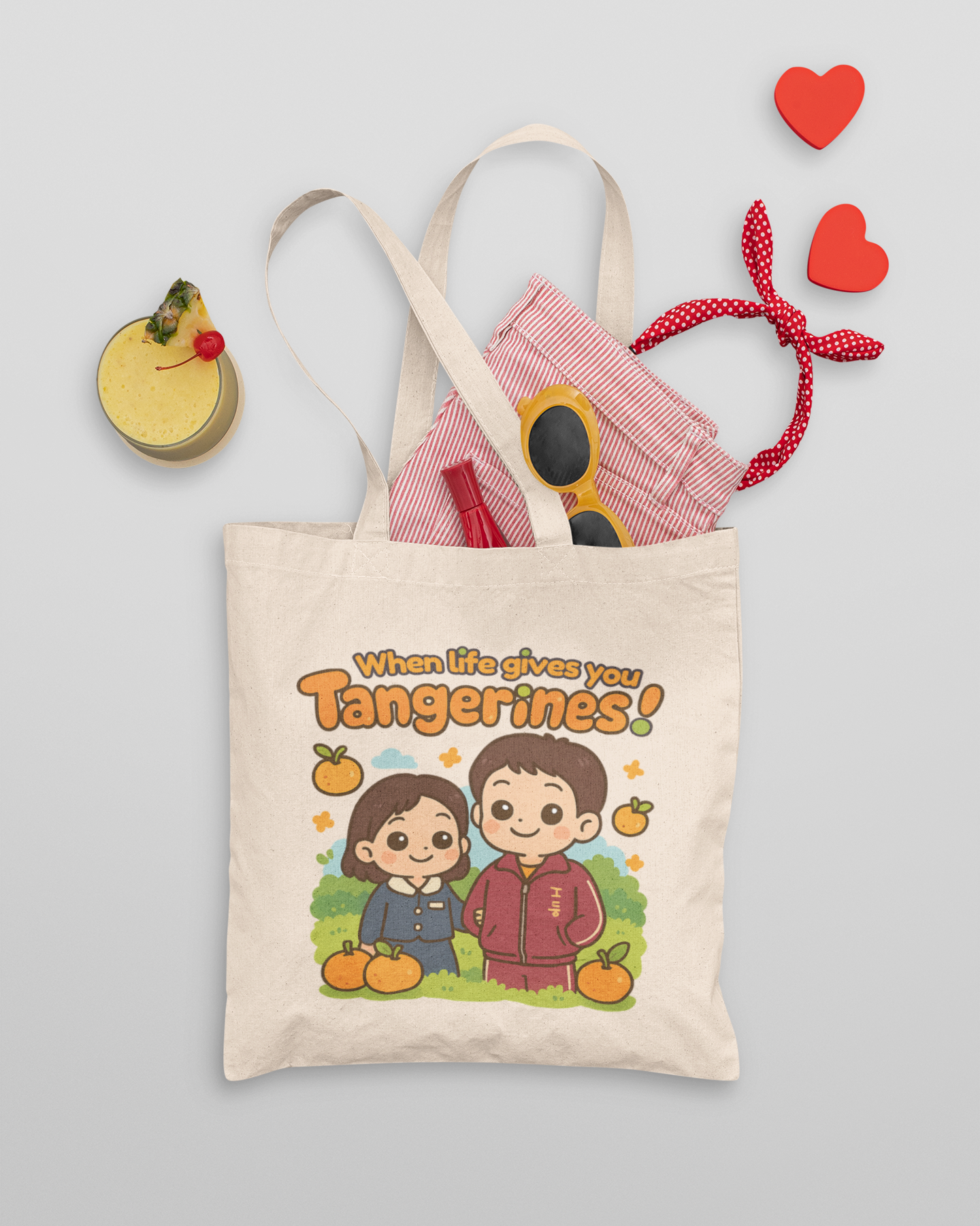 When Life Gives You Tangerines Tote Bag