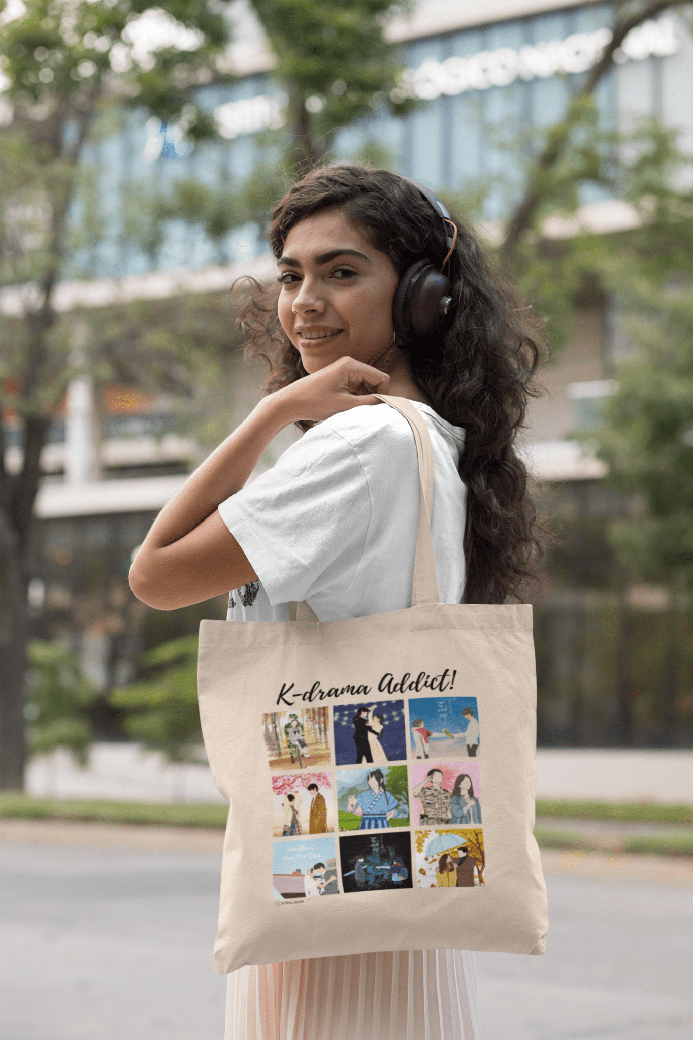 K-drama Addict Tote Bag - Koral Dusk