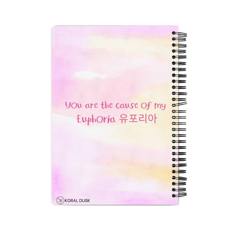 BTS Euphoria Notebook - Koral Dusk