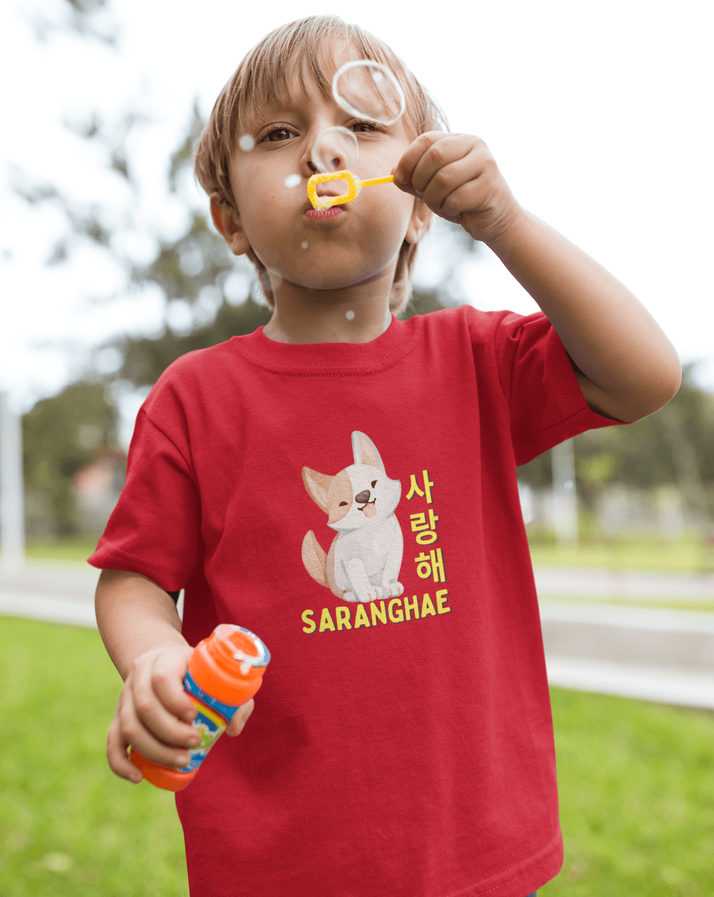 Saranghae Kids T-shirt - Koral Dusk