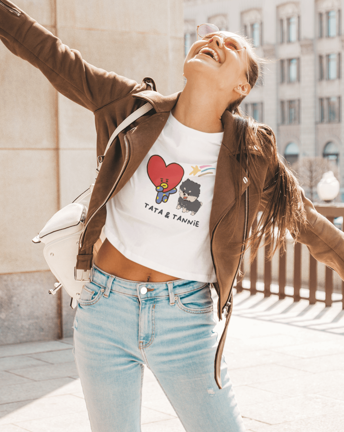 Tata Tannie Crop T-shirt - Koral Dusk