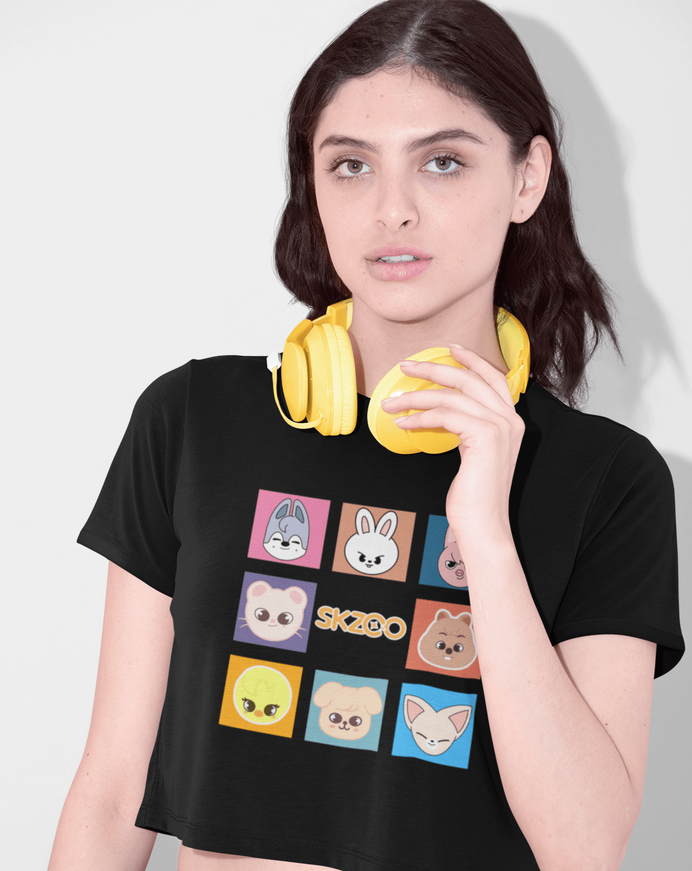 SKZoo 'Playful Era' Crop Tee - Koral Dusk