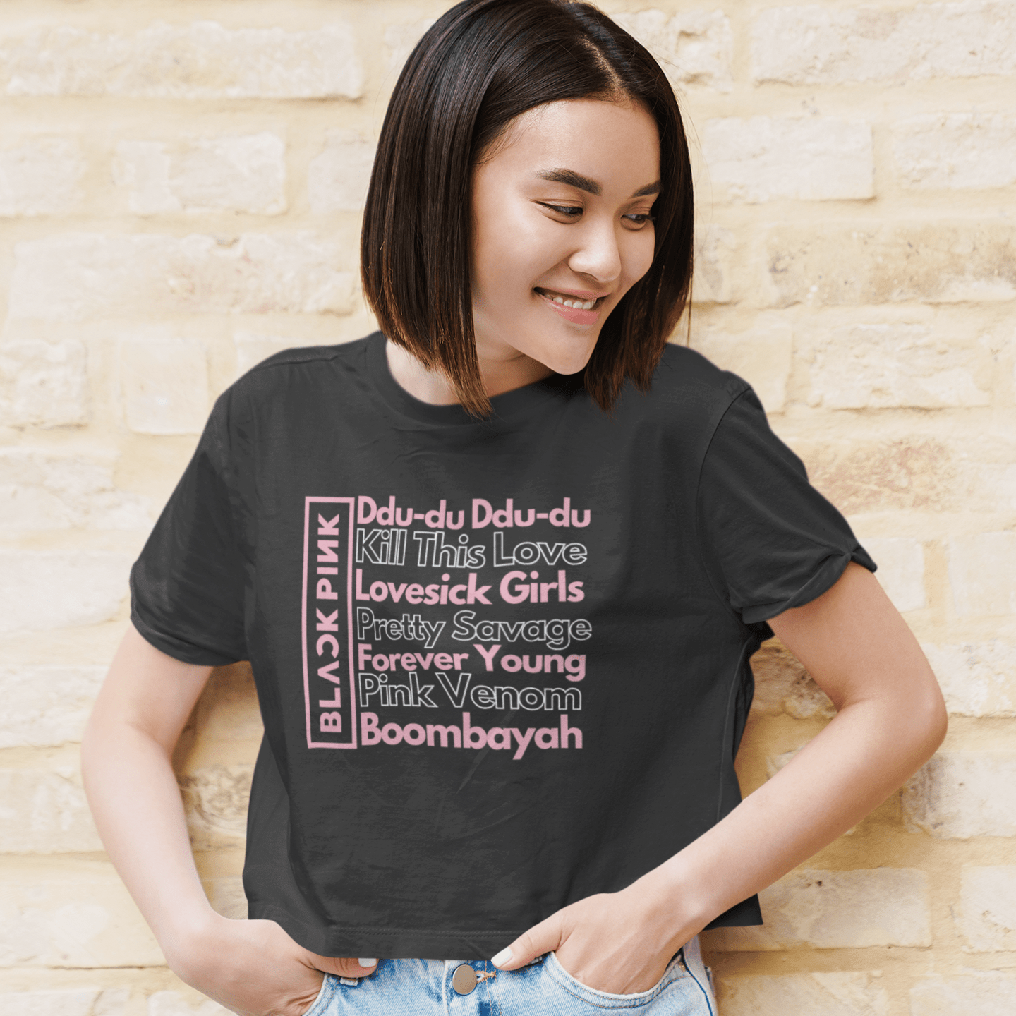 BLACKPINK Anthem Crop Tee - Koral Dusk