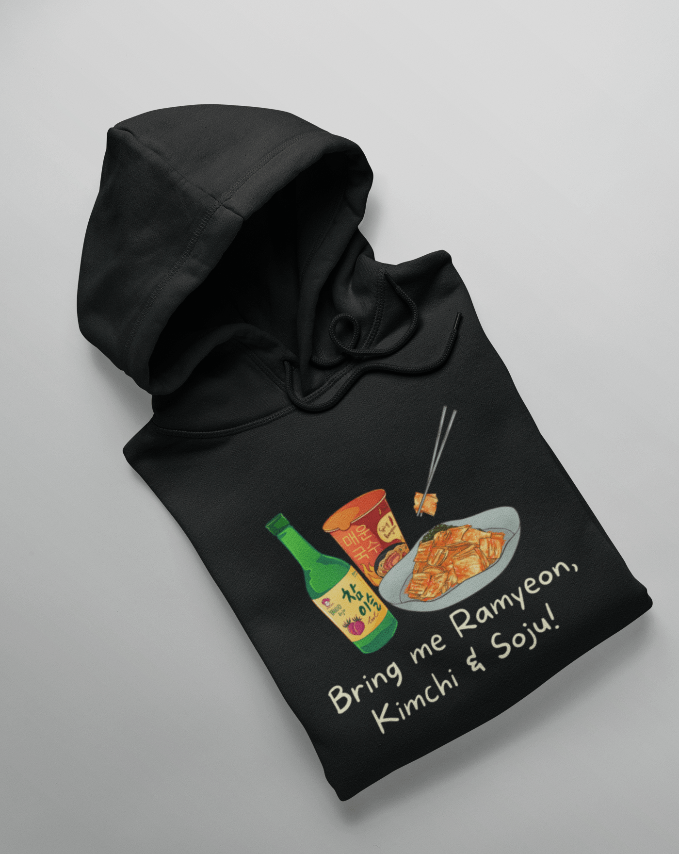 Bring Me Ramyeon, Kimchi & Soju Hoodie - Koral Dusk