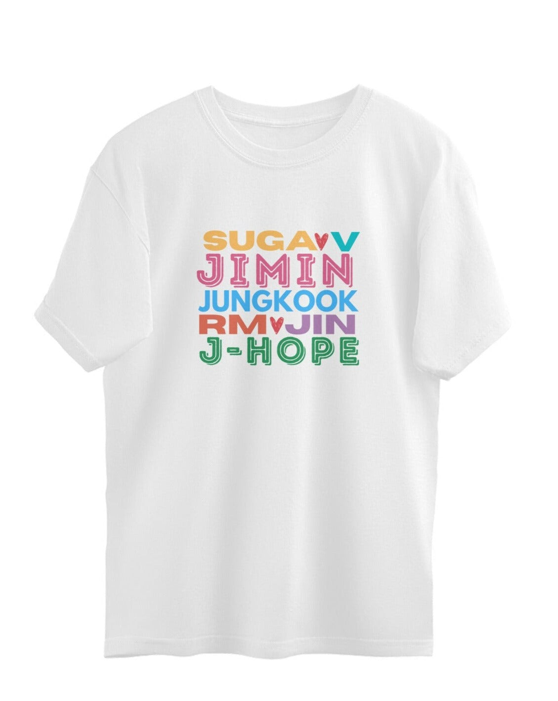 BTS names Oversized Tee - Koral Dusk