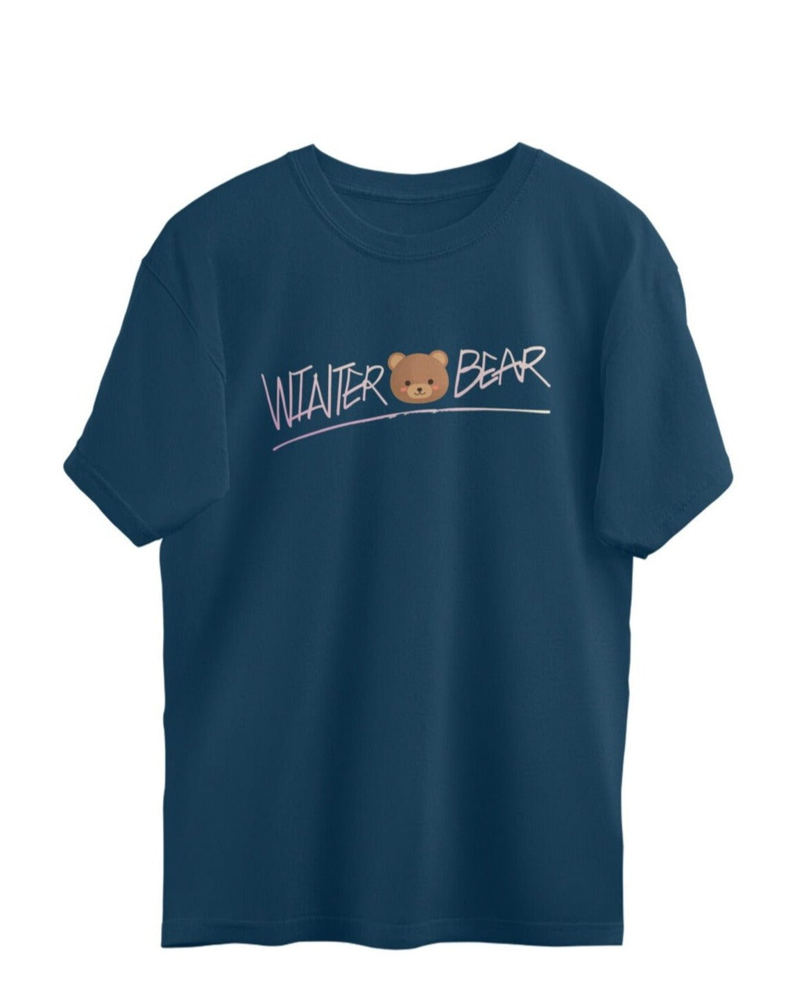 Winter Bear Oversized Tee - Koral Dusk