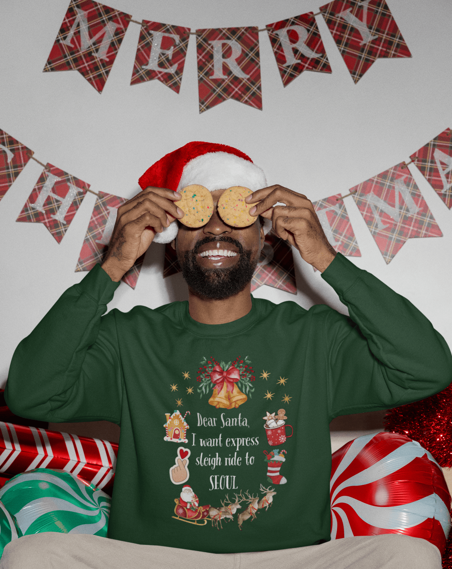 Seoul Christmas Sweatshirt - Koral Dusk