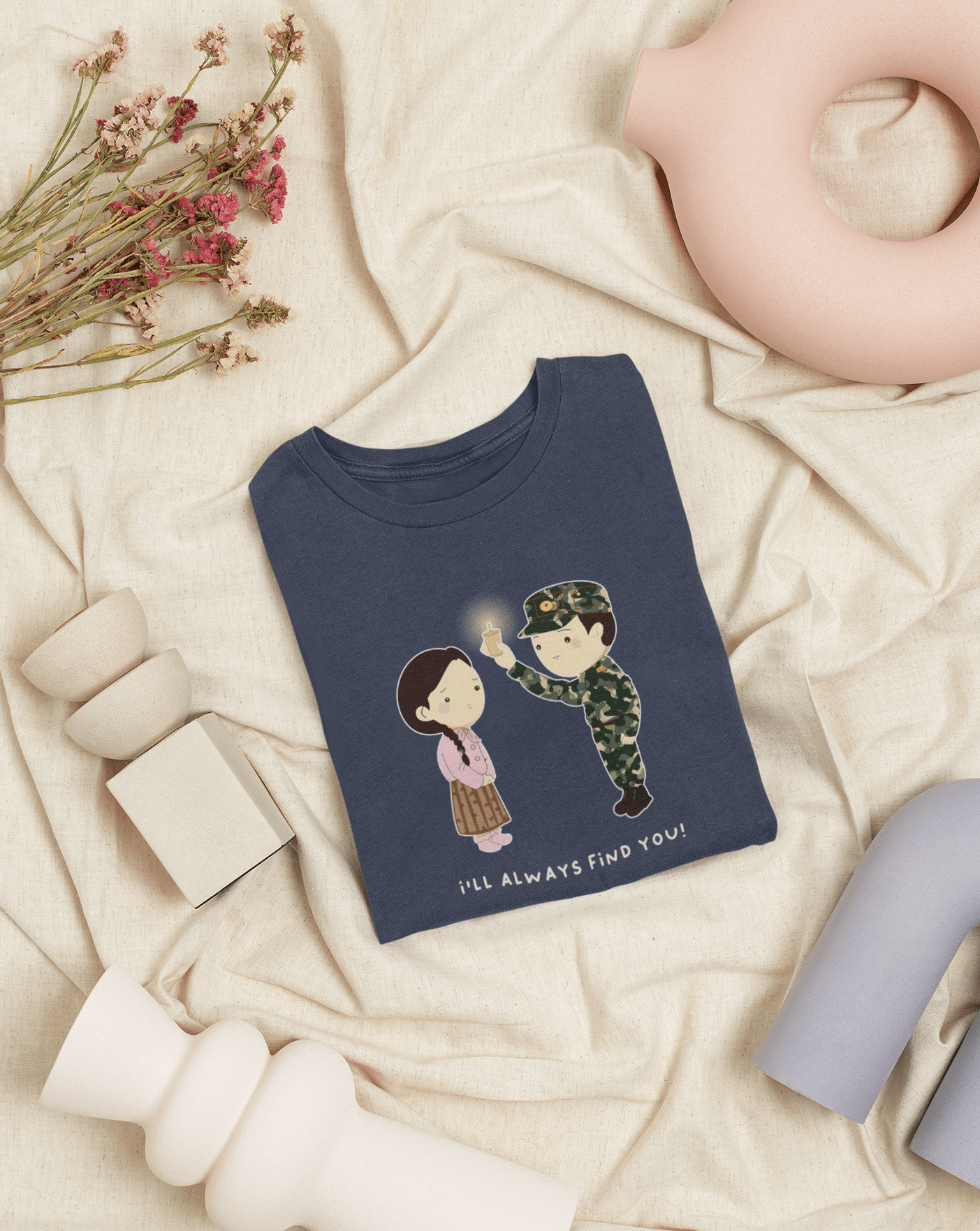 Finding You in The Candlelight T-shirt - Koral Dusk