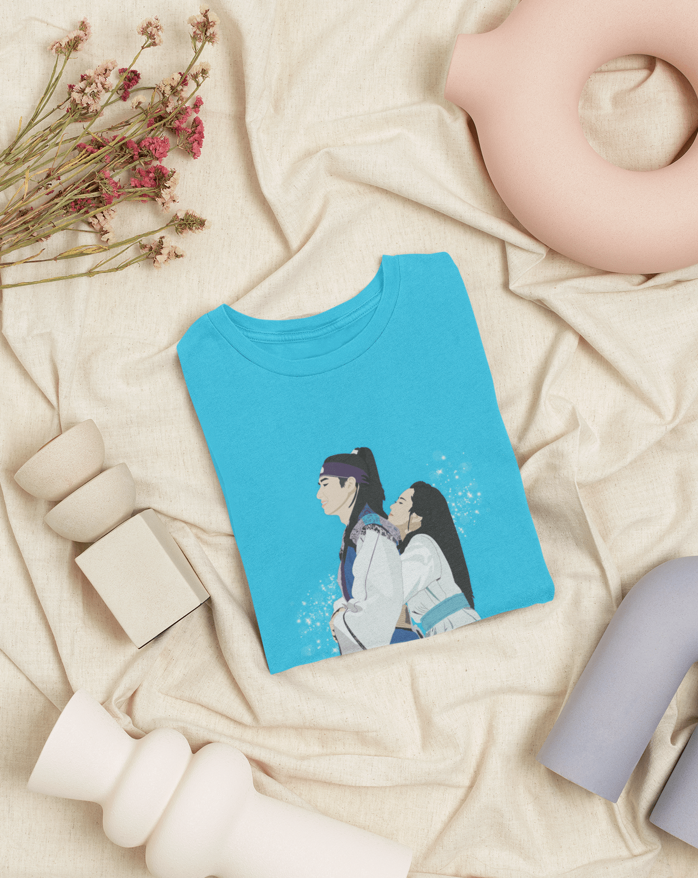 Aro and Moo Myung's Journey Unisex T-shirt - Koral Dusk