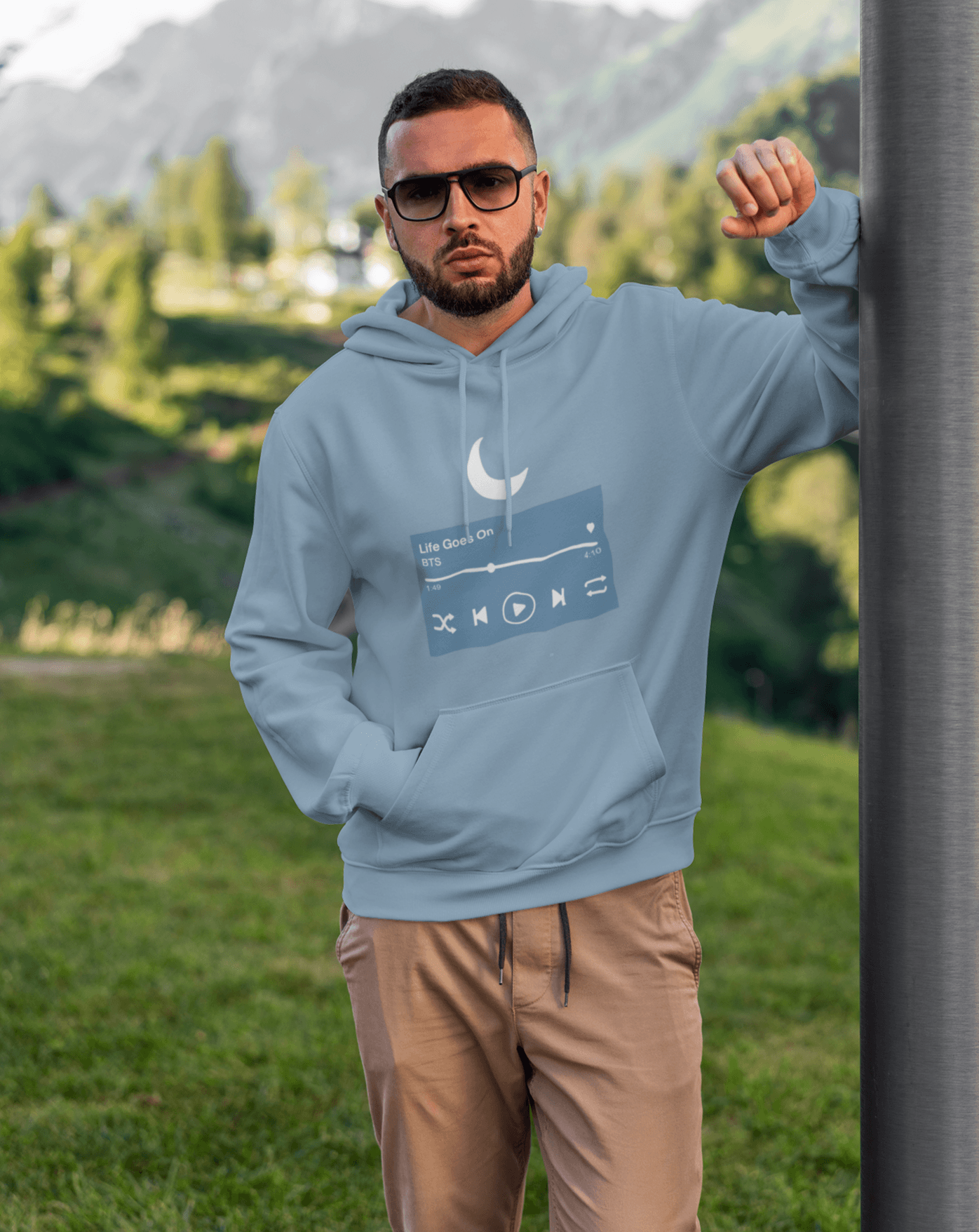 Life Goes On Hoodie - Koral Dusk