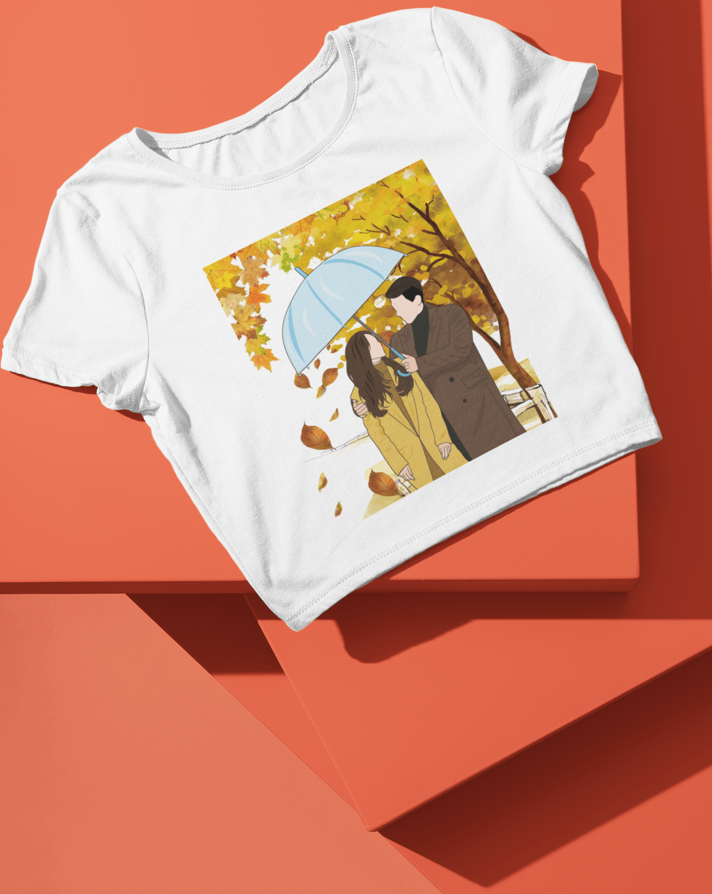 Umbrella Of Fate Crop Tee - Koral Dusk