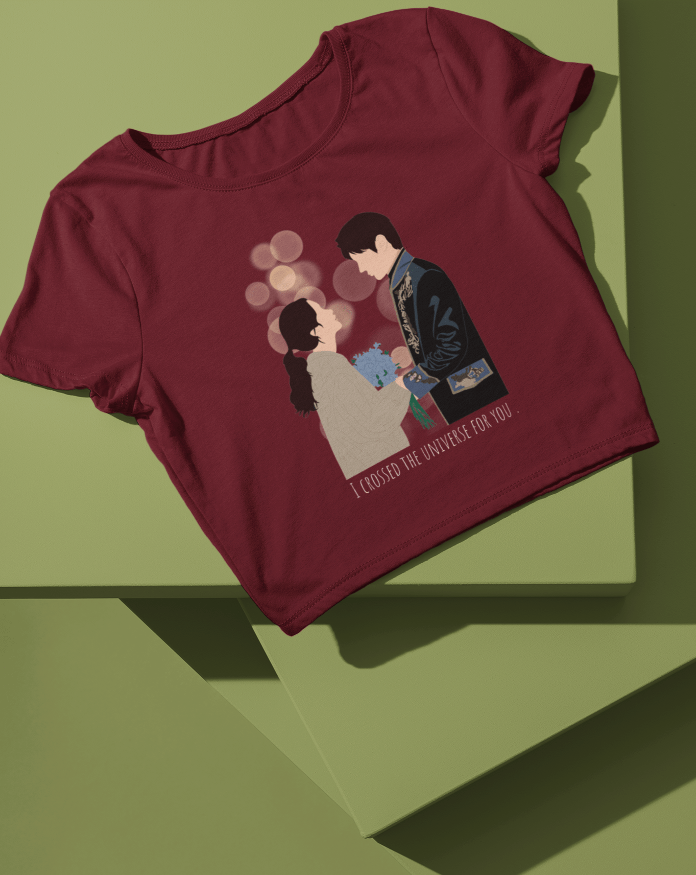 Petals Across Dimensions Crop T-shirt - Koral Dusk
