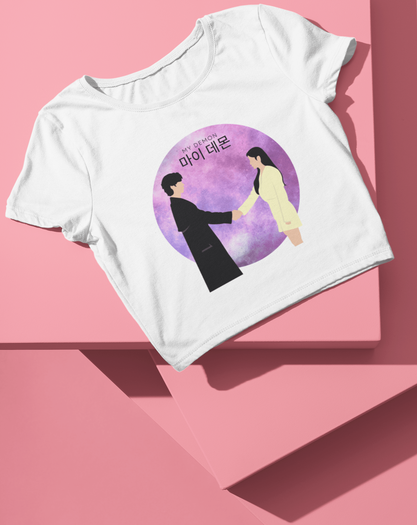 My Demon's Contract Crop T-shirt - Koral Dusk