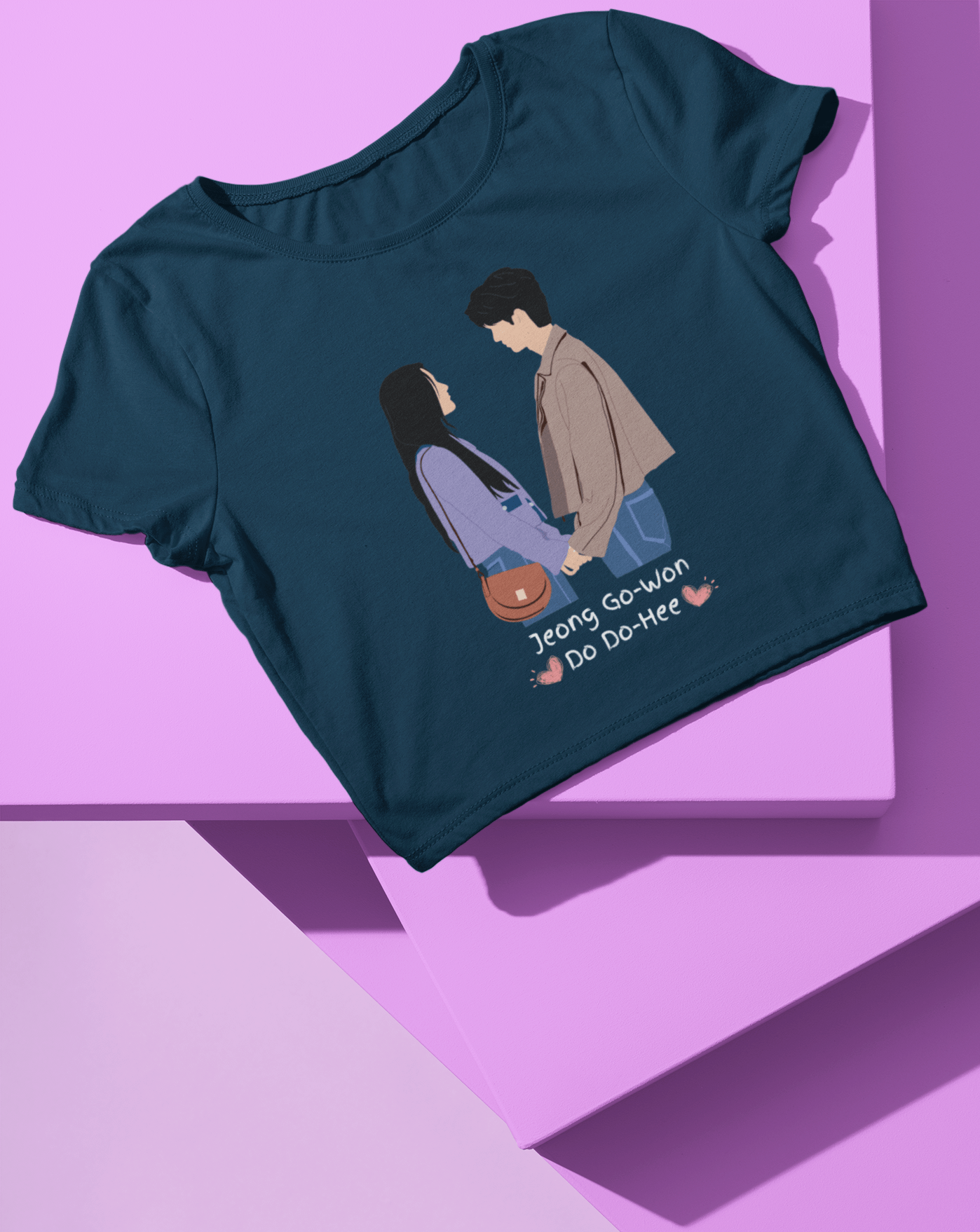 Gu-Won & Do Do-Hee Crop T-shirt - Koral Dusk