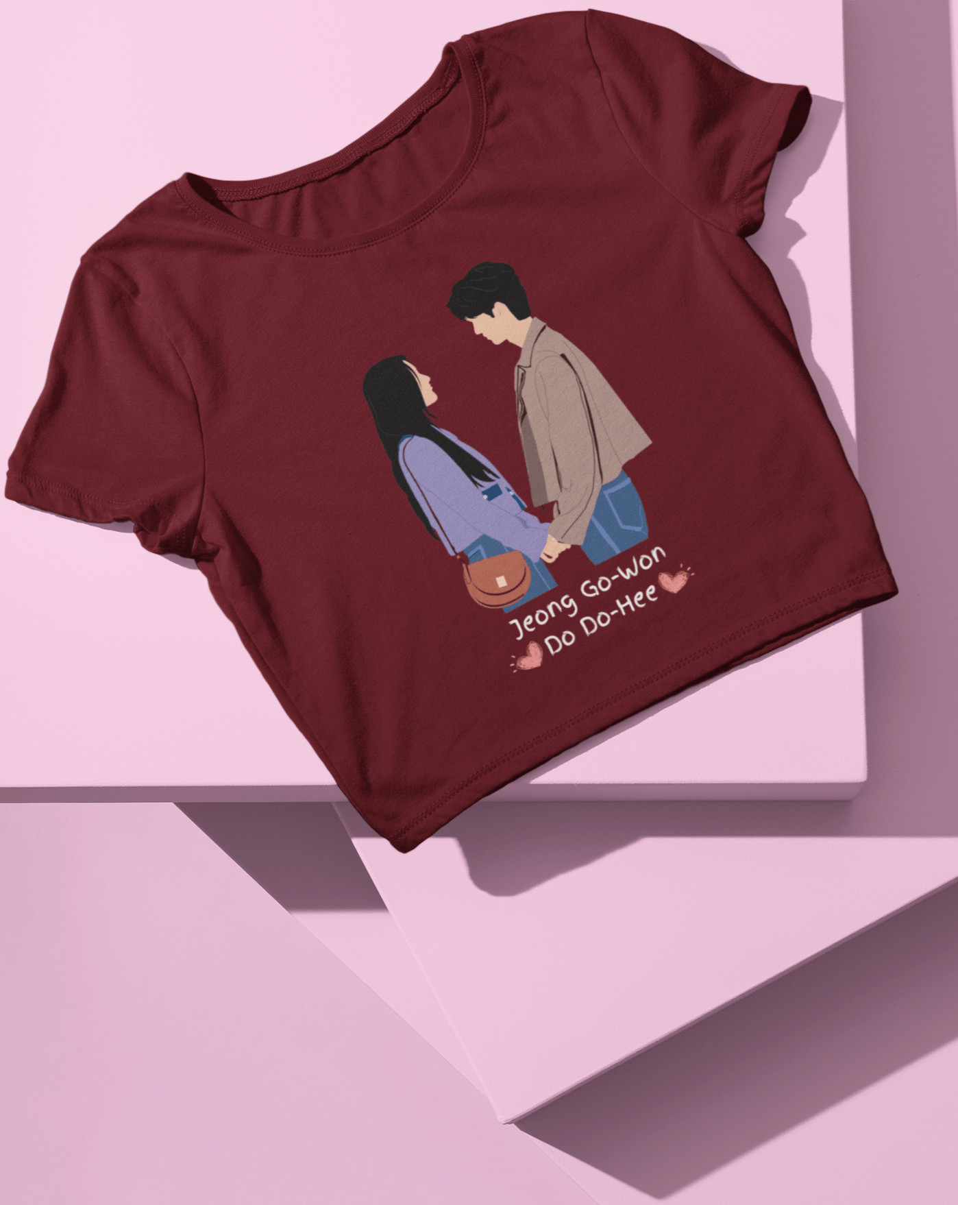 Gu-Won & Do Do-Hee Crop T-shirt - Koral Dusk