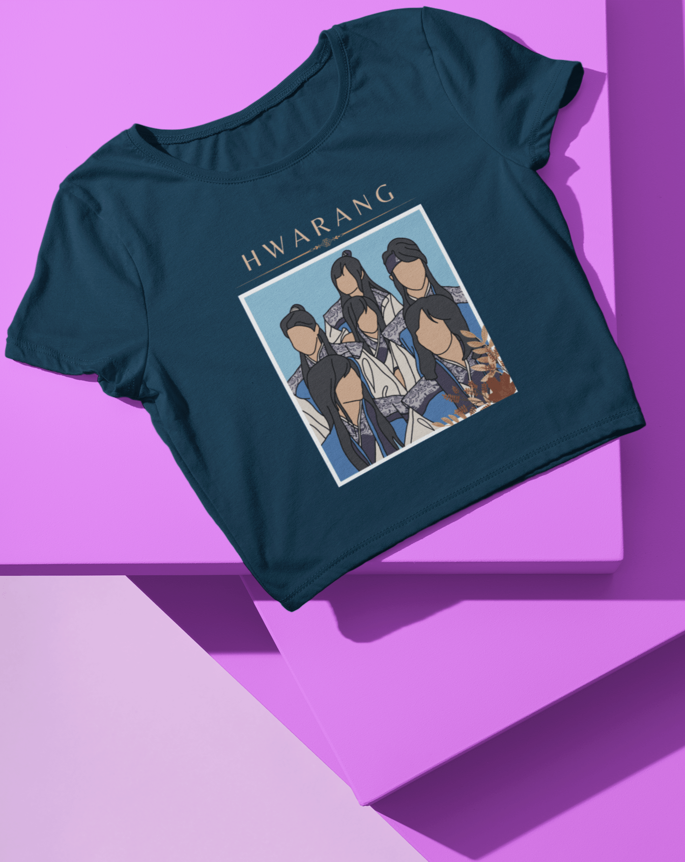 Hwarang Brotherhood Crop T-shirt - Koral Dusk
