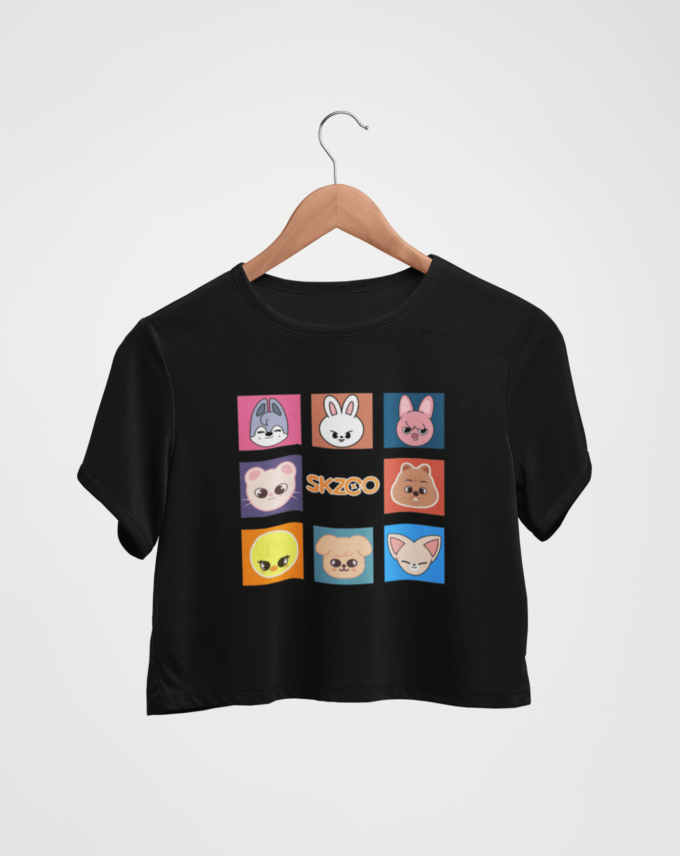 SKZoo 'Playful Era' Crop Tee - Koral Dusk