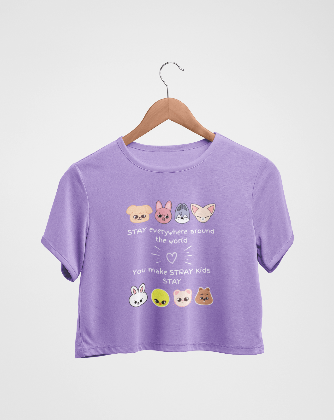 Stray Kids 'Stay Era' Crop Tee - Koral Dusk