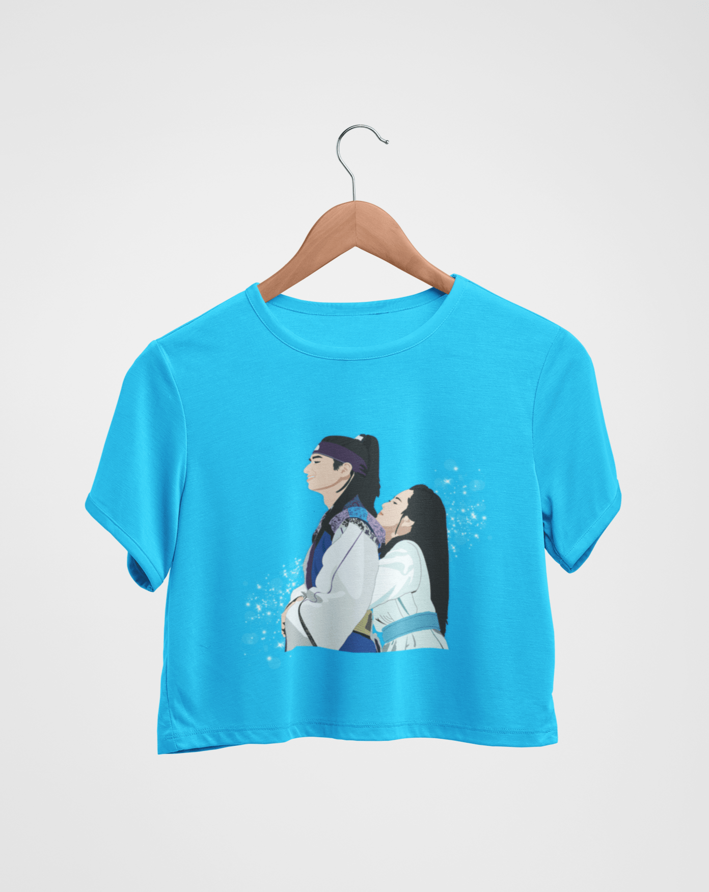 Aro and Moo Myung's Journey Crop T-shirt - Koral Dusk