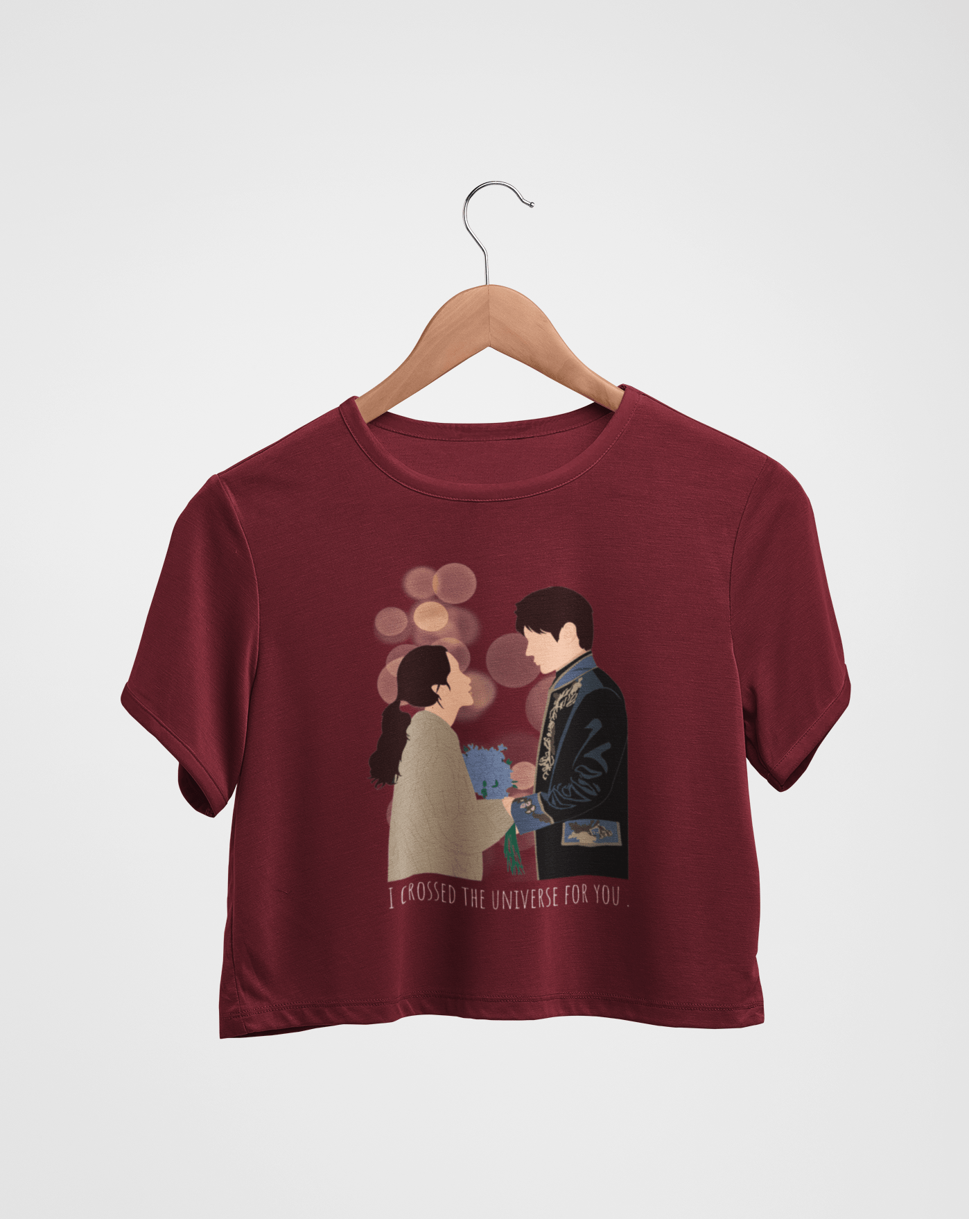 Petals Across Dimensions Crop T-shirt - Koral Dusk