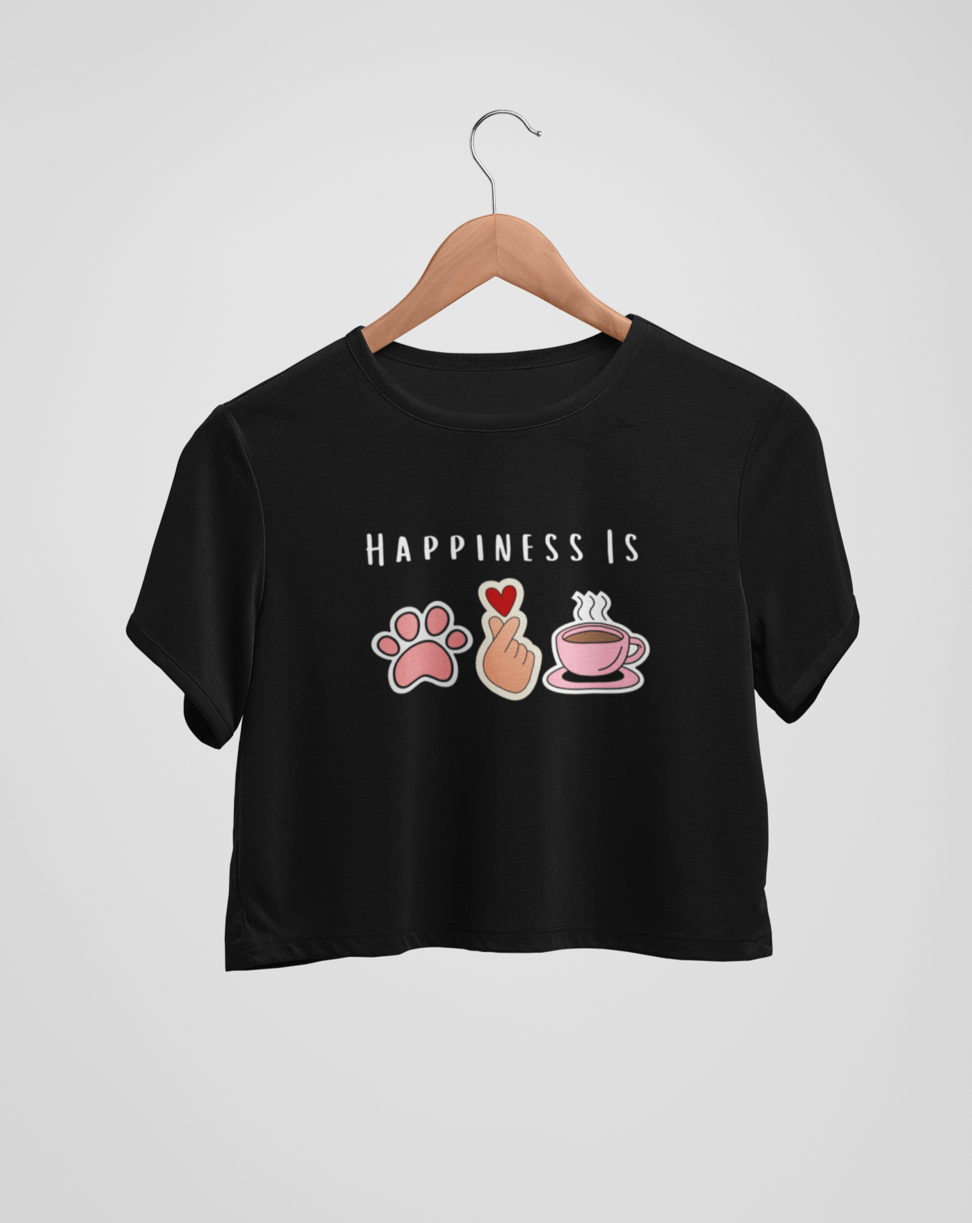 Happiness Crop Tee - Koral Dusk