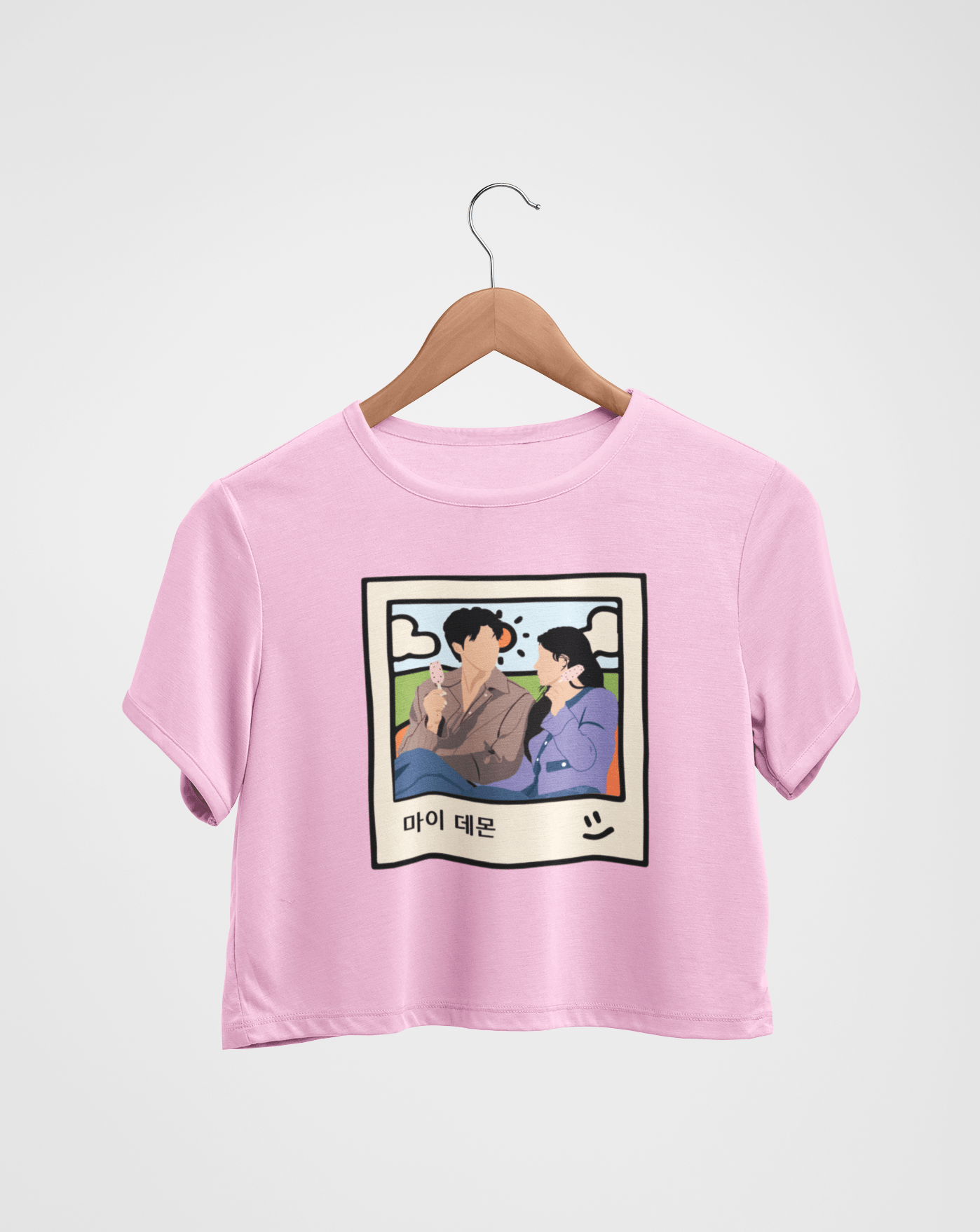 Date With The Fate Crop T-shirt - Koral Dusk