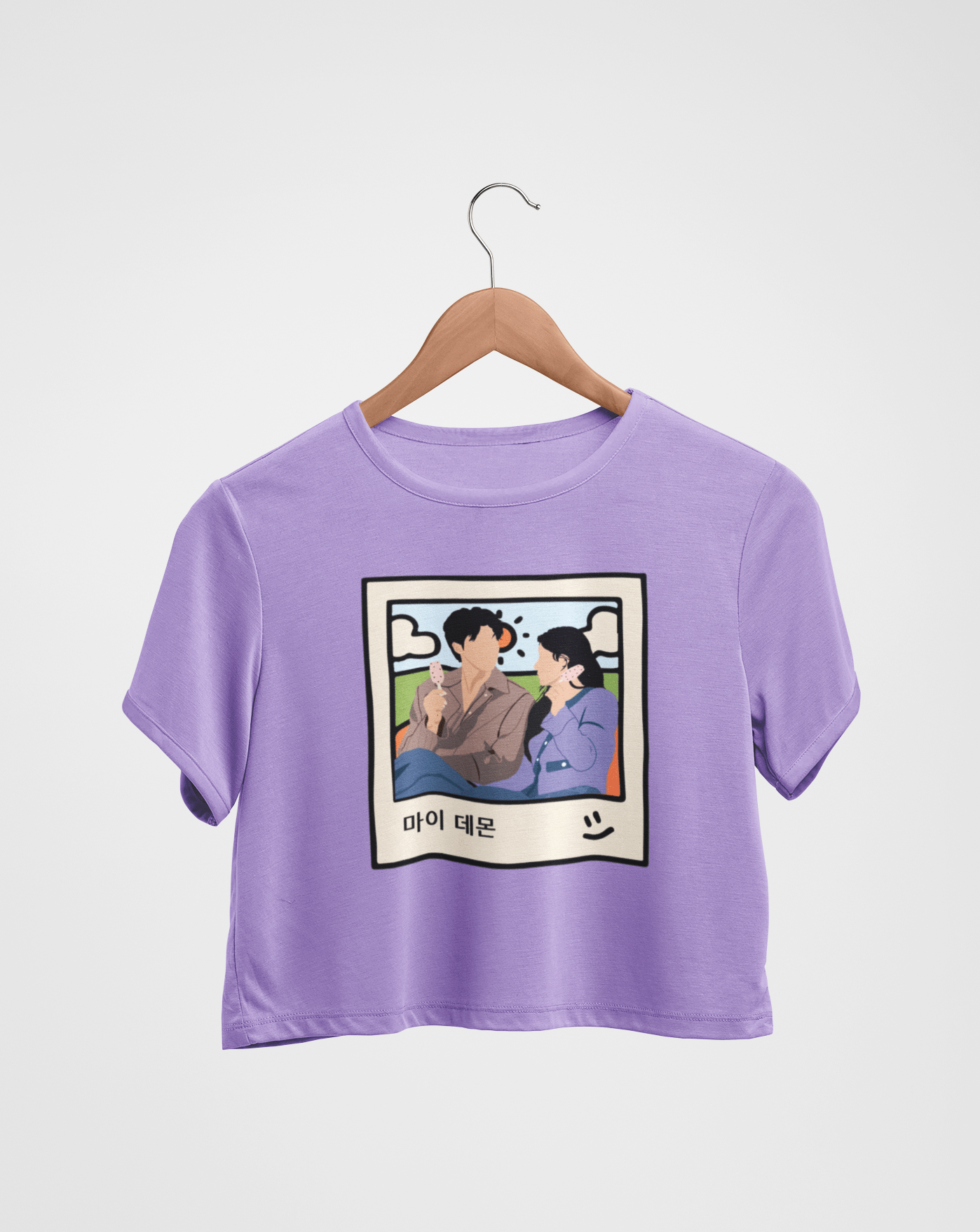 Date With The Fate Crop T-shirt - Koral Dusk
