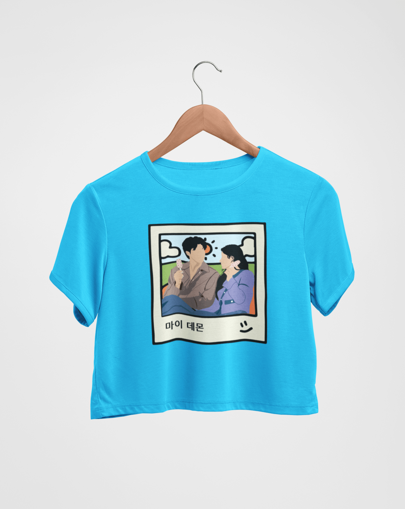 Date With The Fate Crop T-shirt - Koral Dusk