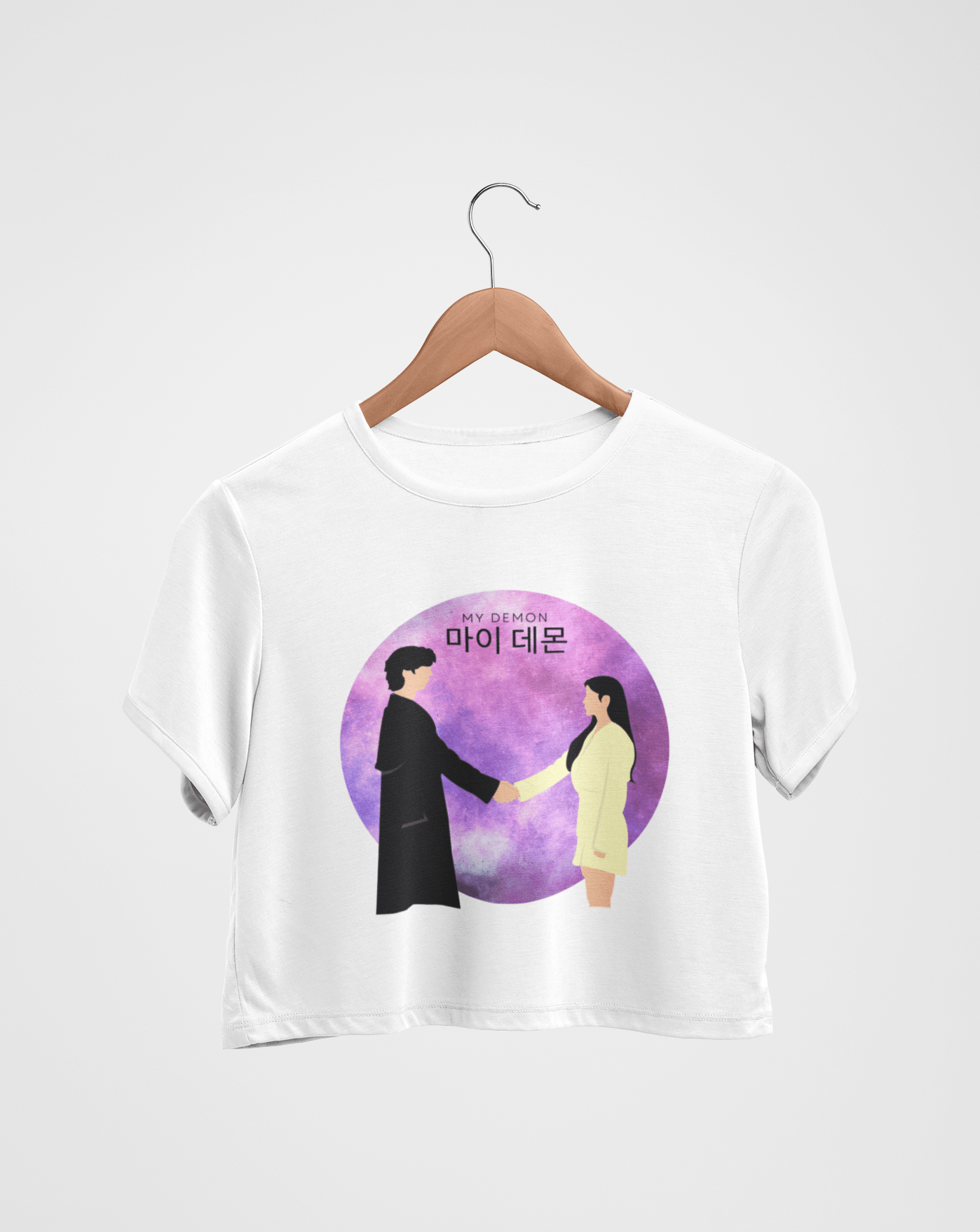My Demon's Contract Crop T-shirt - Koral Dusk