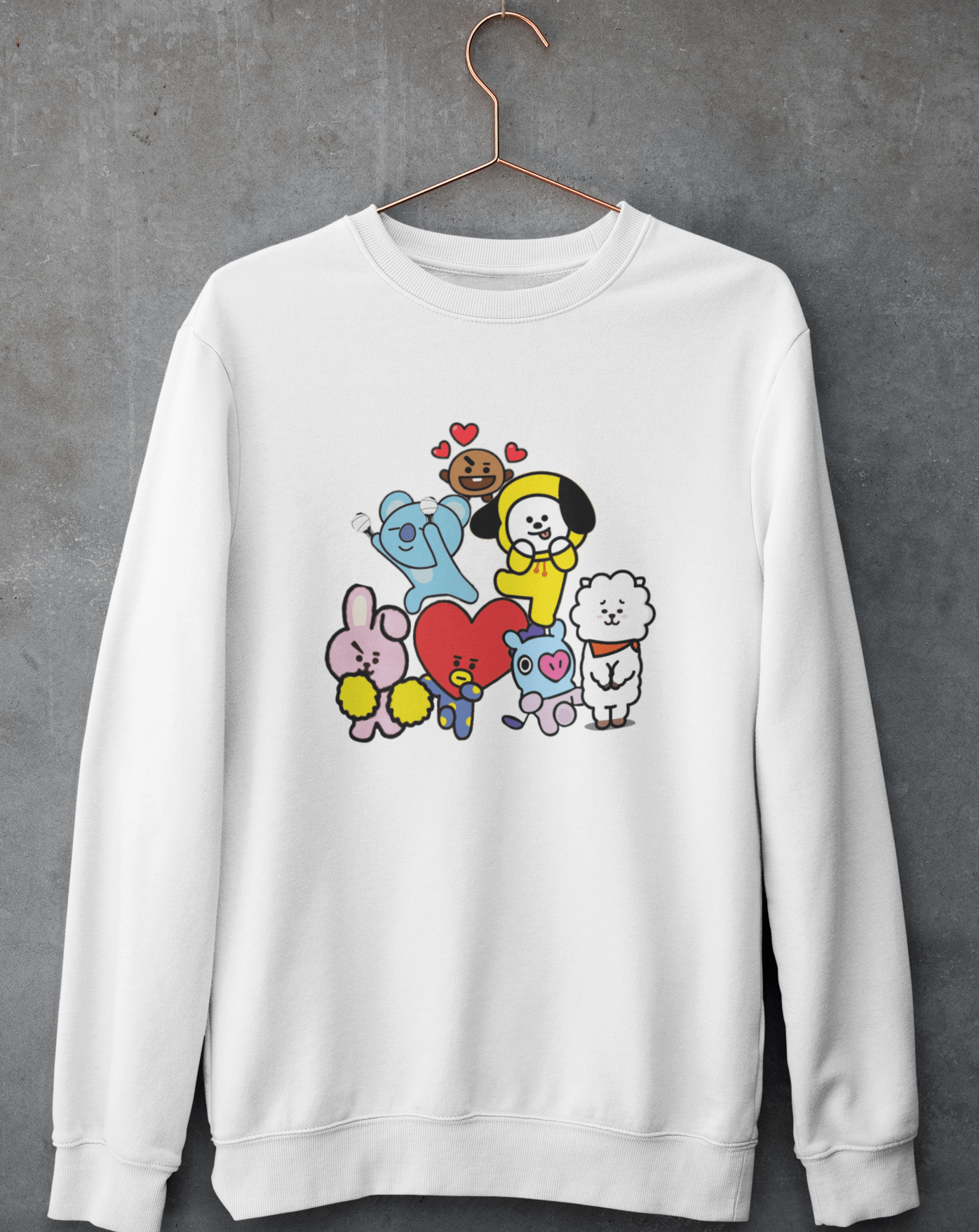BTS BT21 Cute Sweatshirt - Koral Dusk