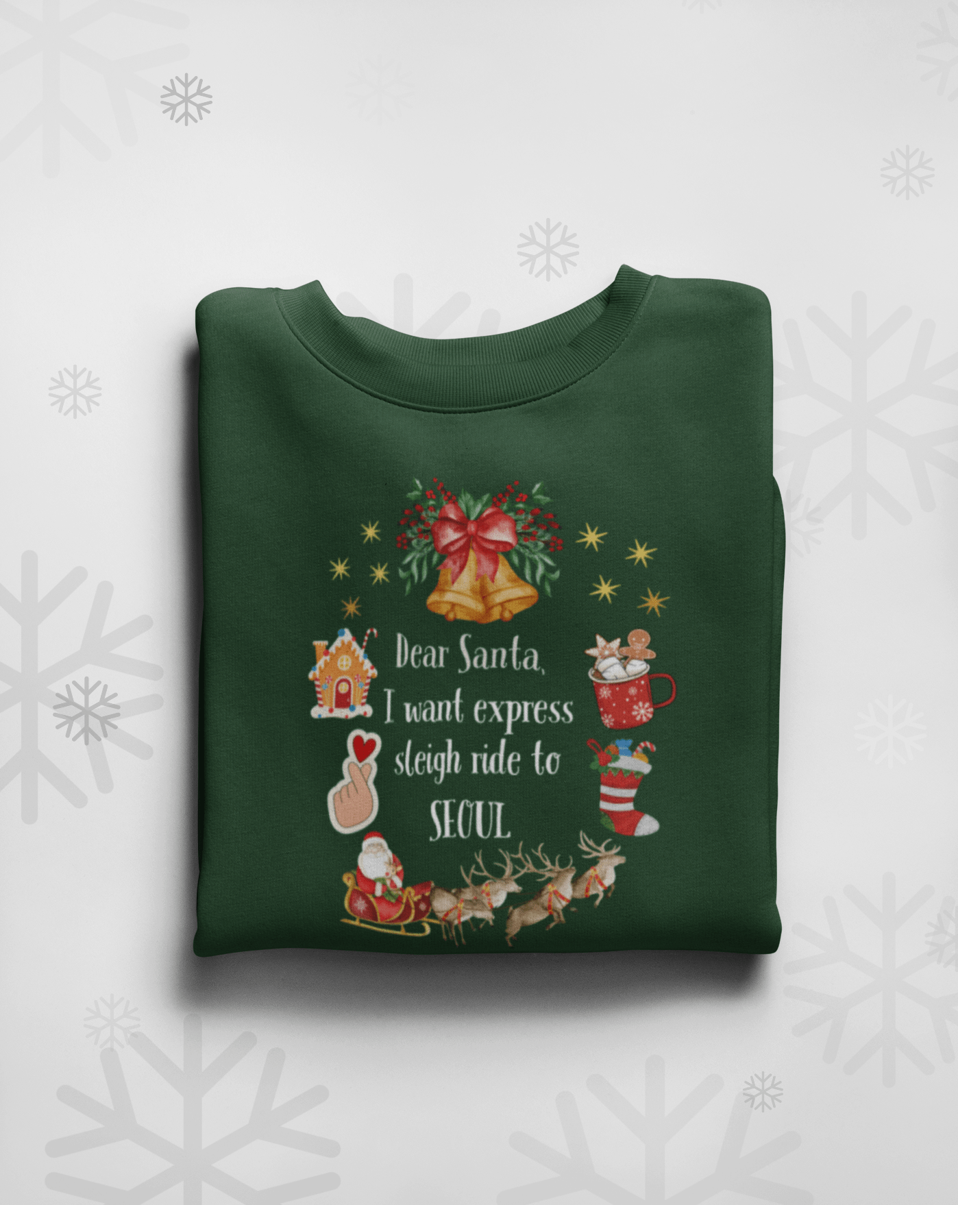 Seoul Christmas Sweatshirt - Koral Dusk