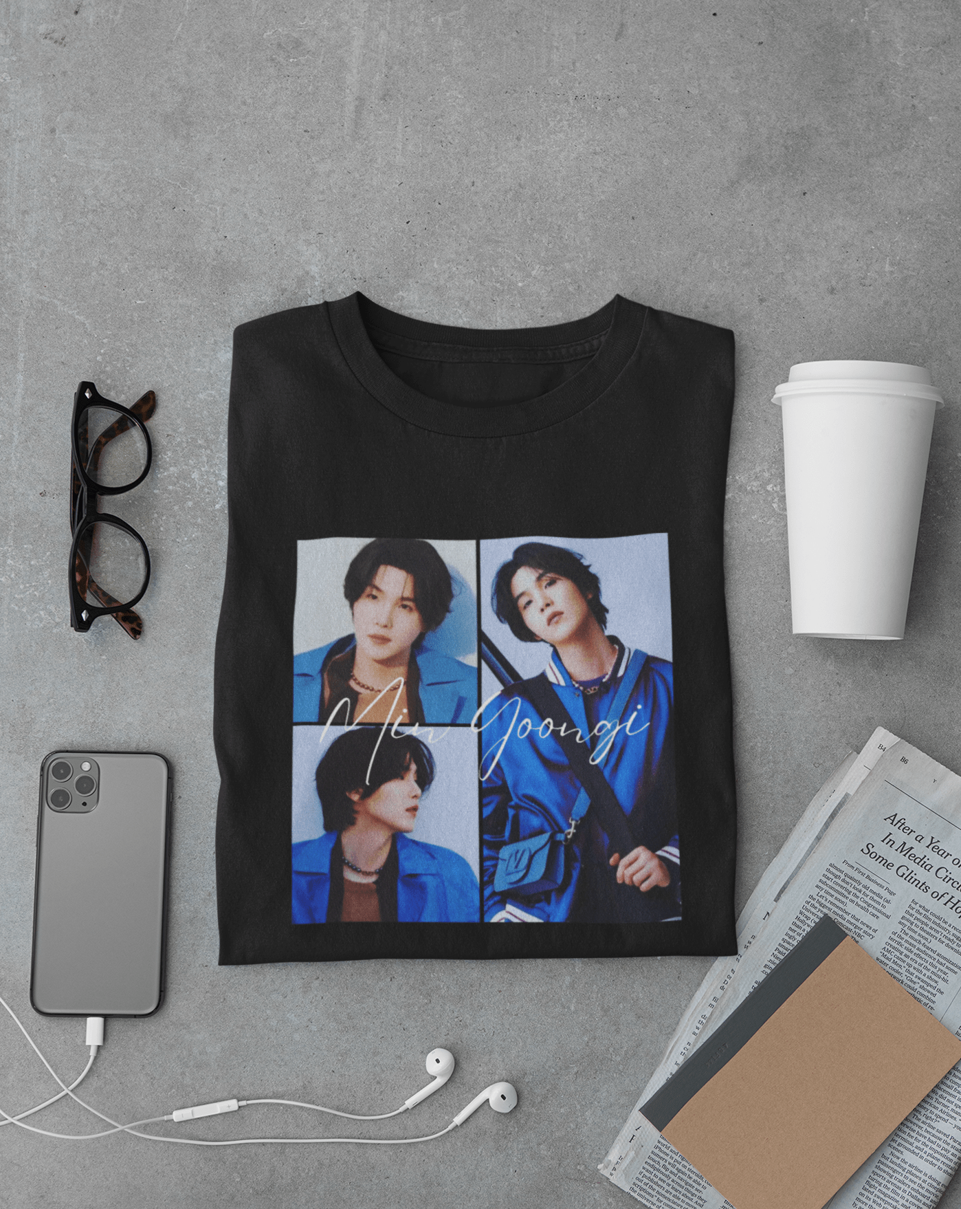 Min Yoongi - Suga's Swagger T-shirt - Koral Dusk