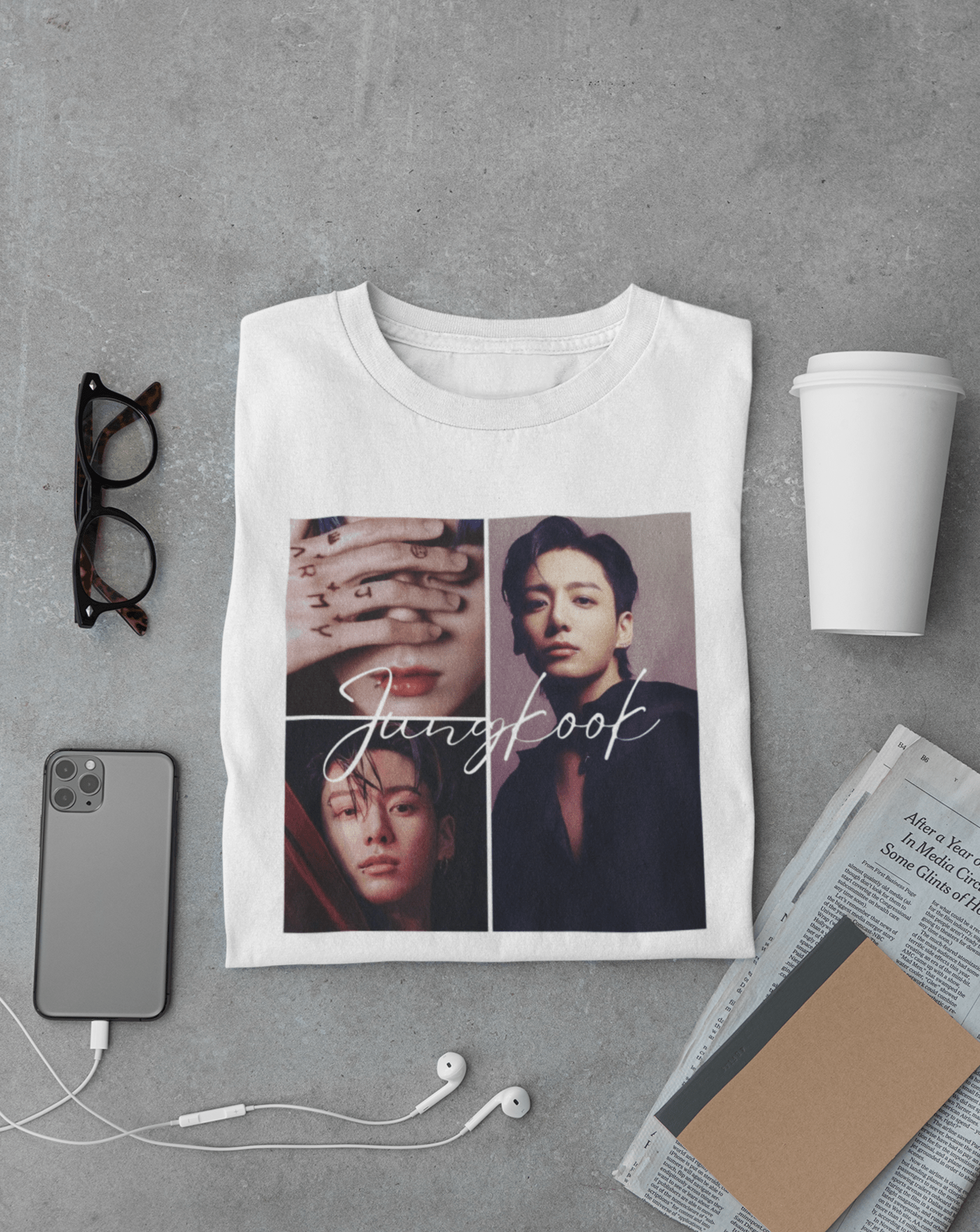 Jungkook Statement T-shirt - Koral Dusk