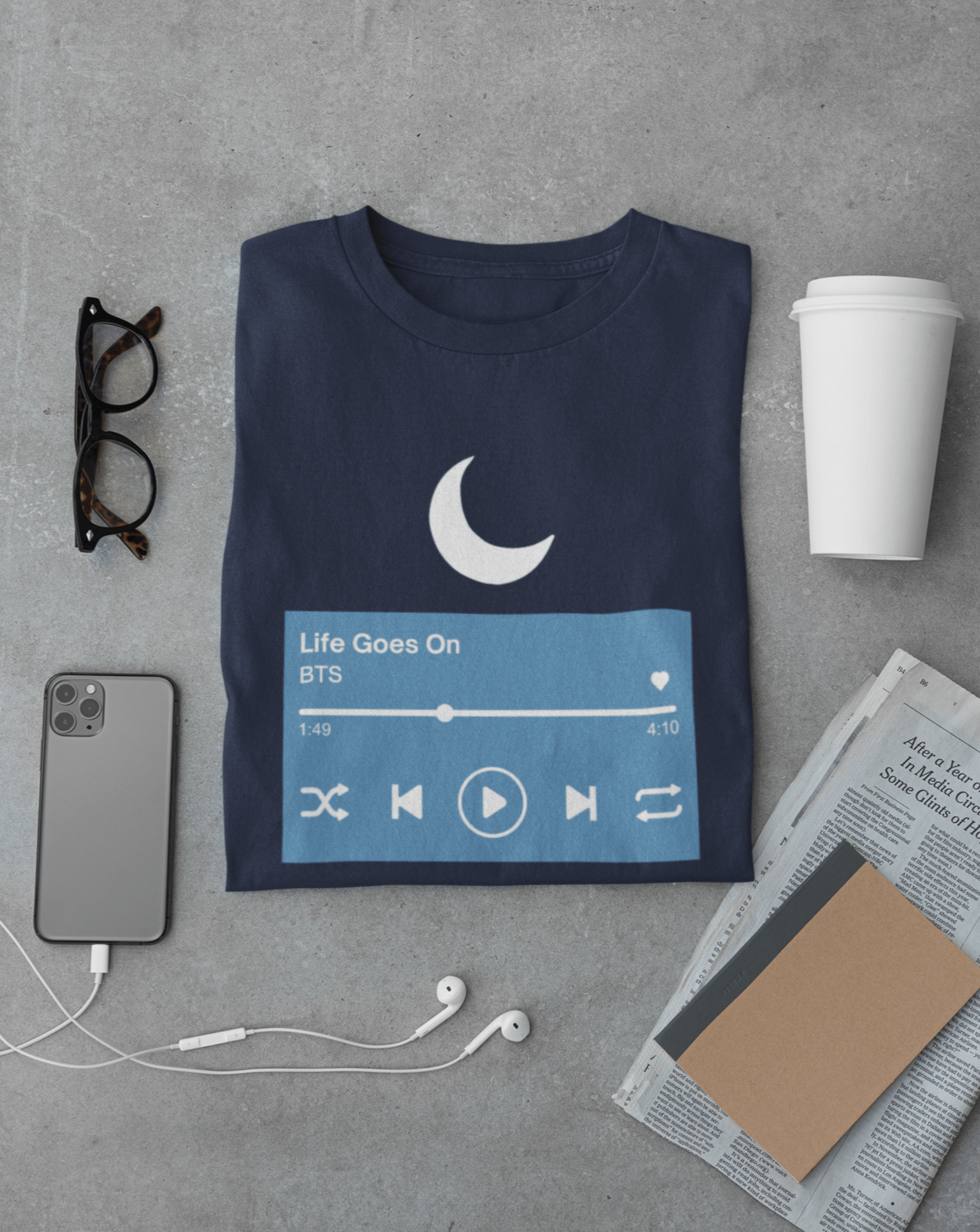 Life Goes On T-shirt - Koral Dusk