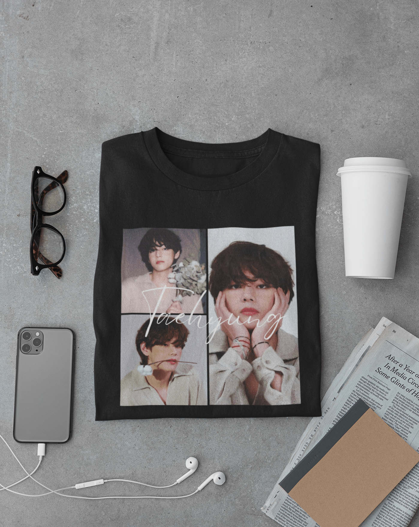 Vibin' with Taehyung T-shirt - Koral Dusk