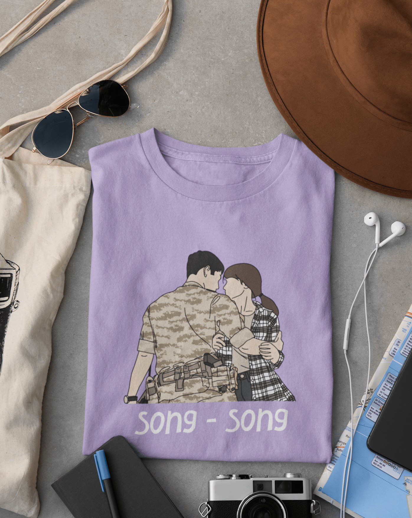 Song-Song Embrace T-shirt - Koral Dusk