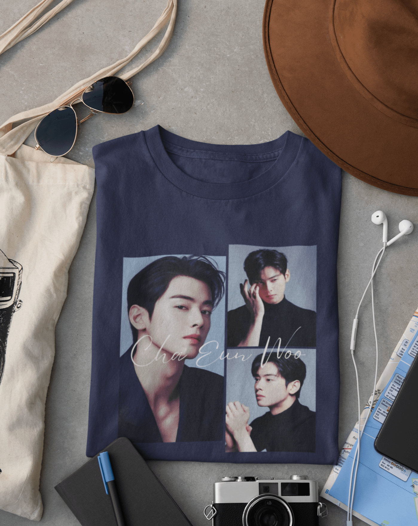Cha Eun Woo T-shirt - Koral Dusk