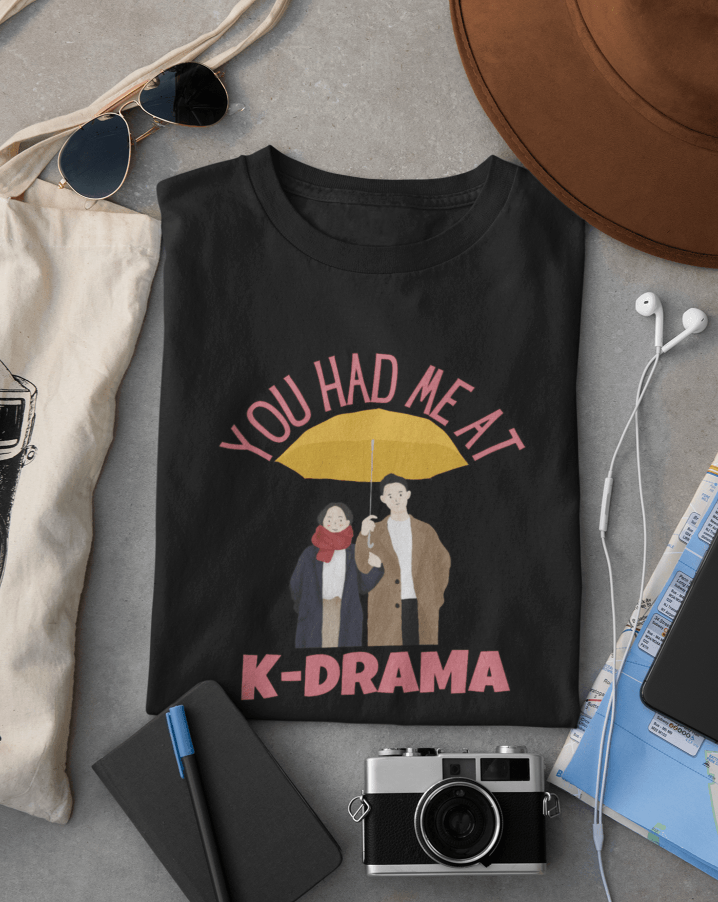 You Had Me At K-drama T-shirt - Koral Dusk
