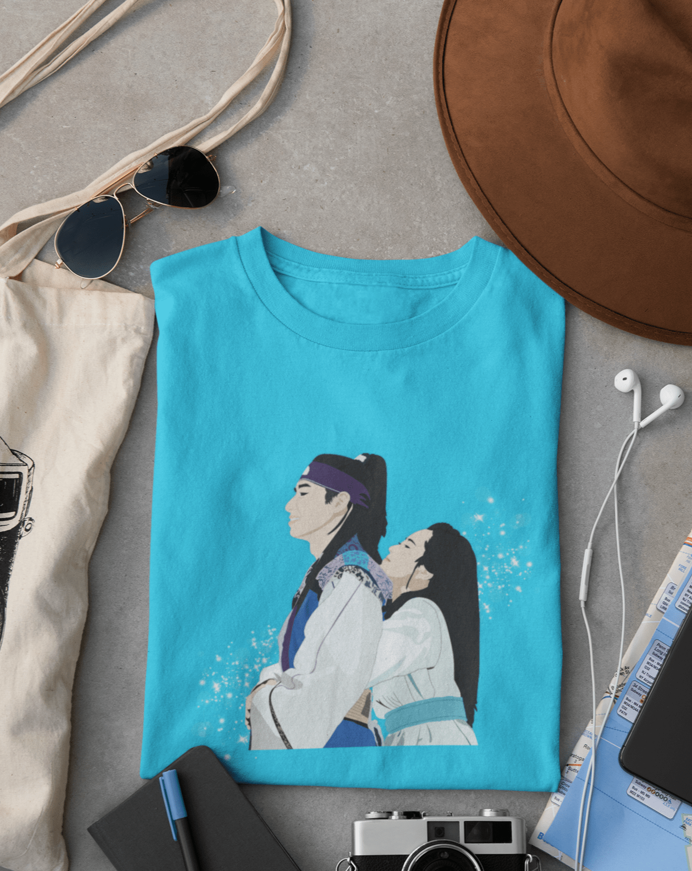 Aro and Moo Myung's Journey Unisex T-shirt - Koral Dusk