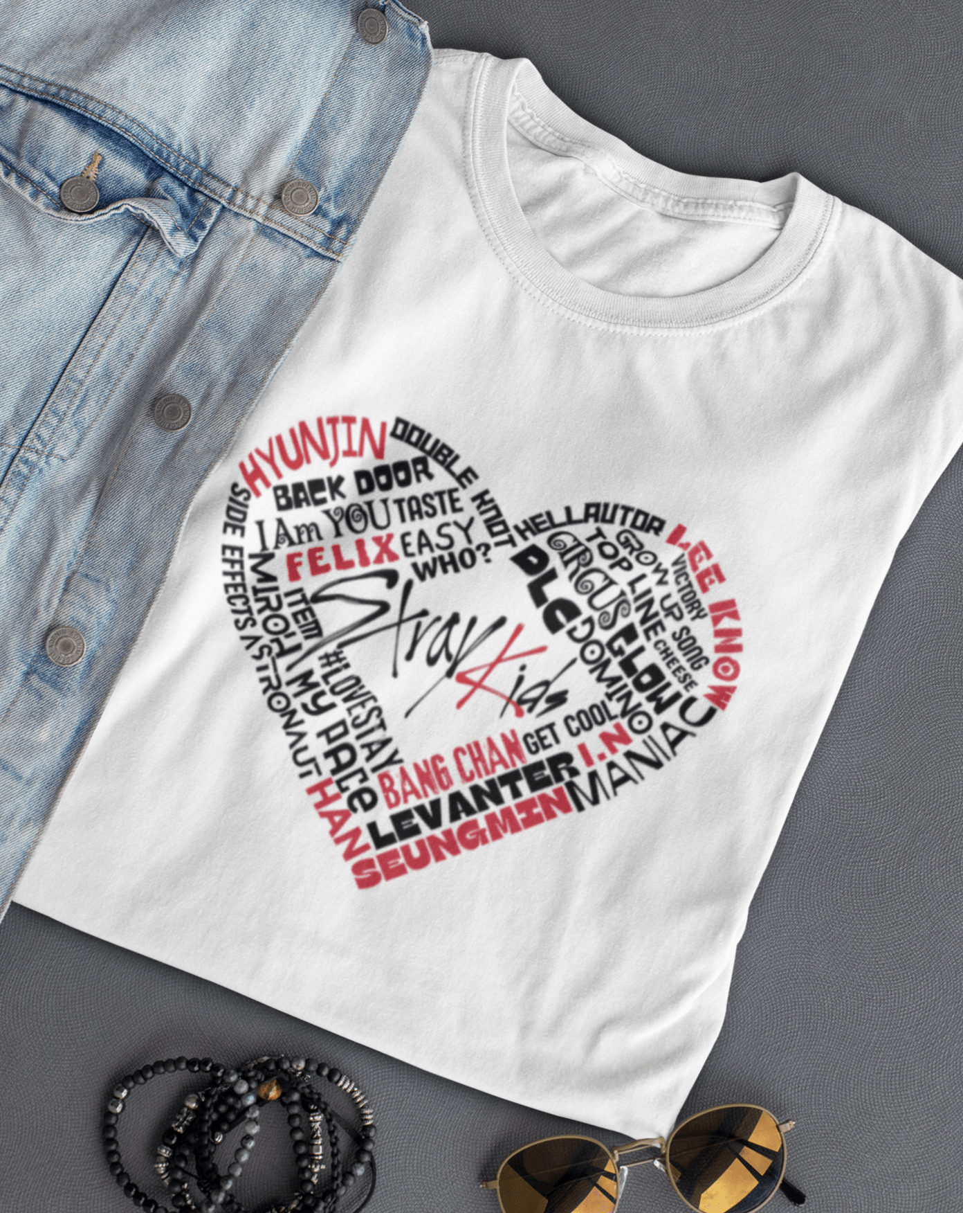 Stray Kids Heartbeat Era T-shirt - Koral Dusk