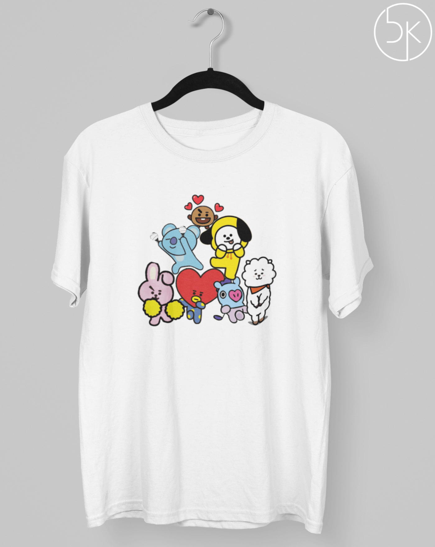 BTS BT21 Cute Unisex Tee - Koral Dusk